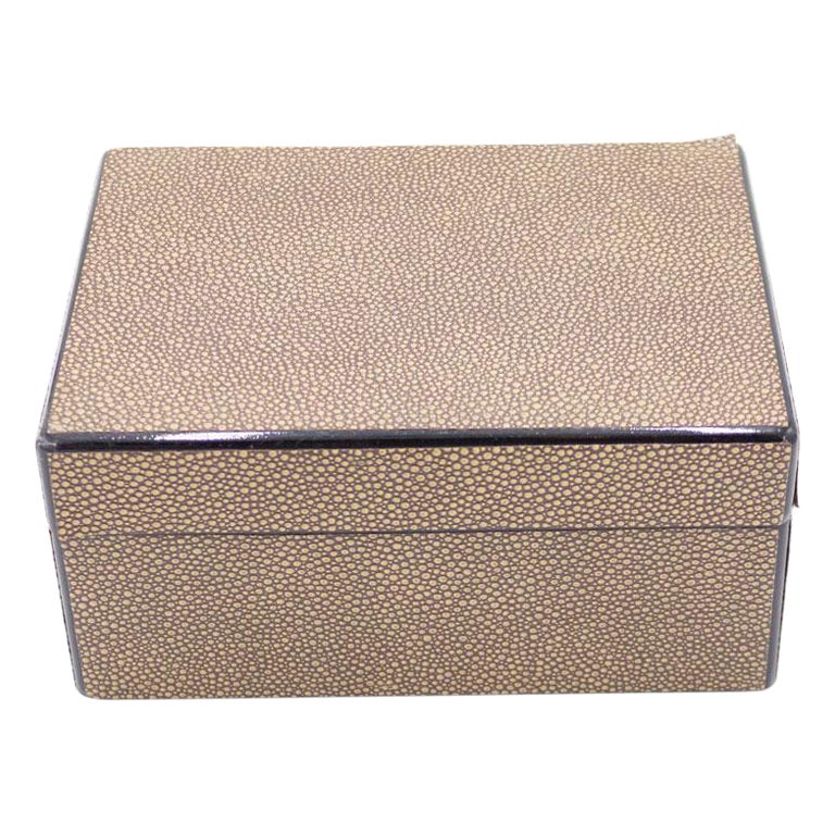 Rectangular Brown Shagreen Box