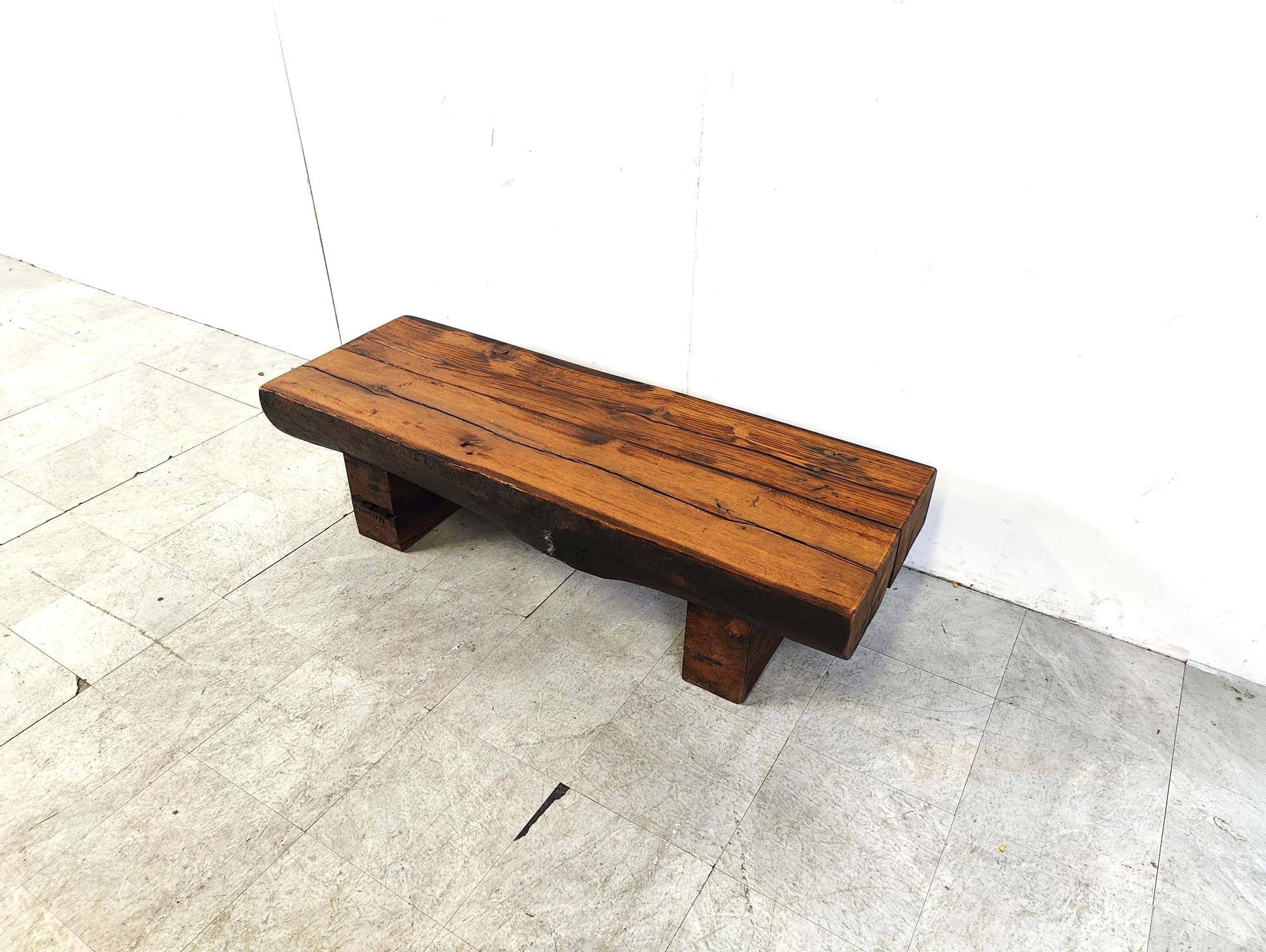 Rectangular brutalist coffee table, 1950s 5