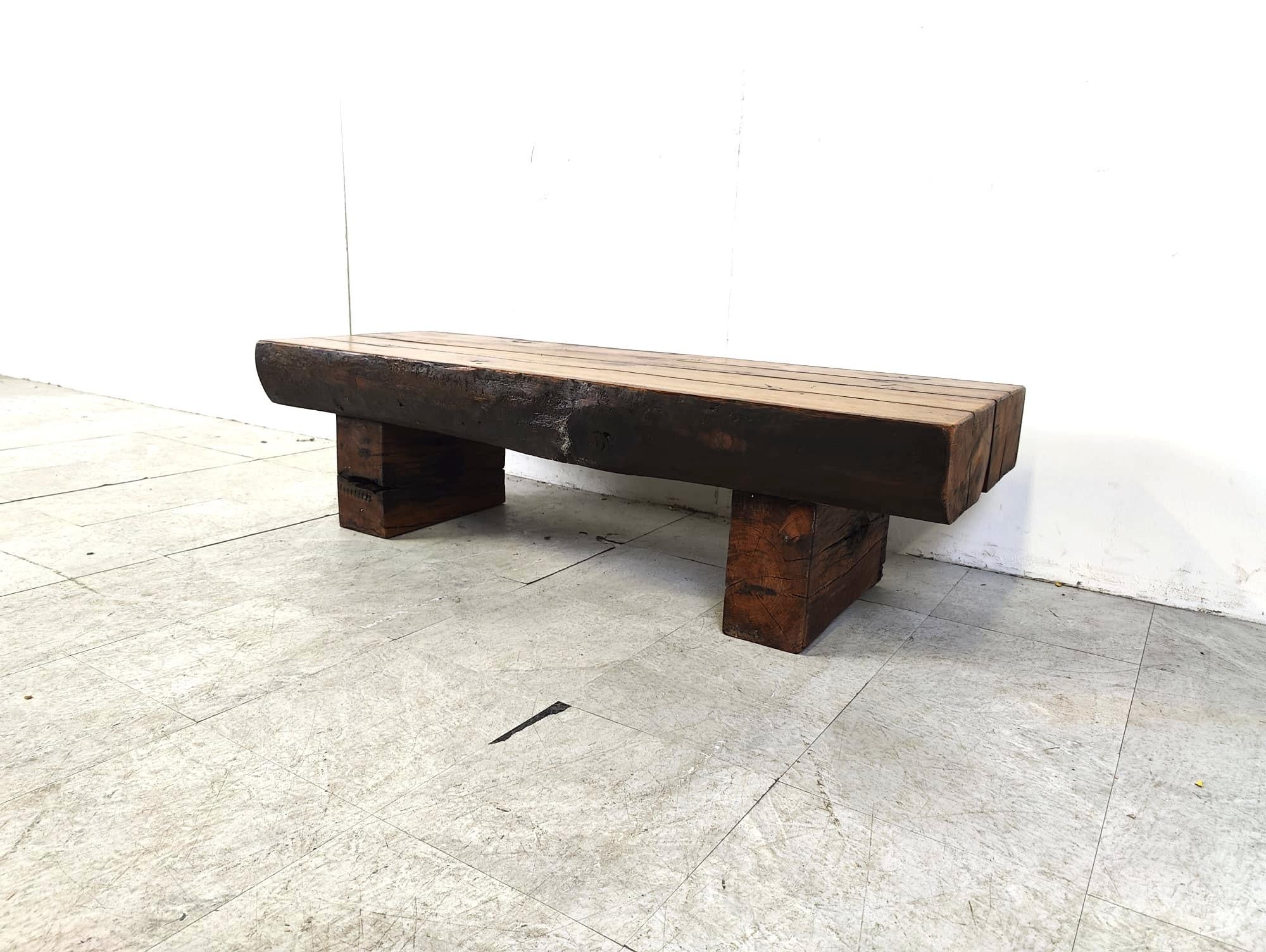 Mid-20th Century Rectangular brutalist coffee table, 1950s