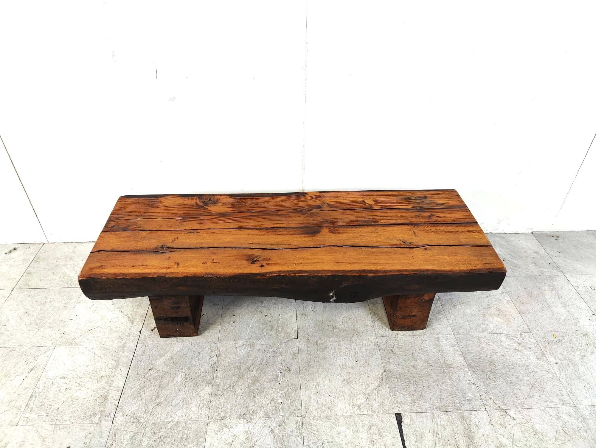 Rectangular brutalist coffee table, 1950s 1