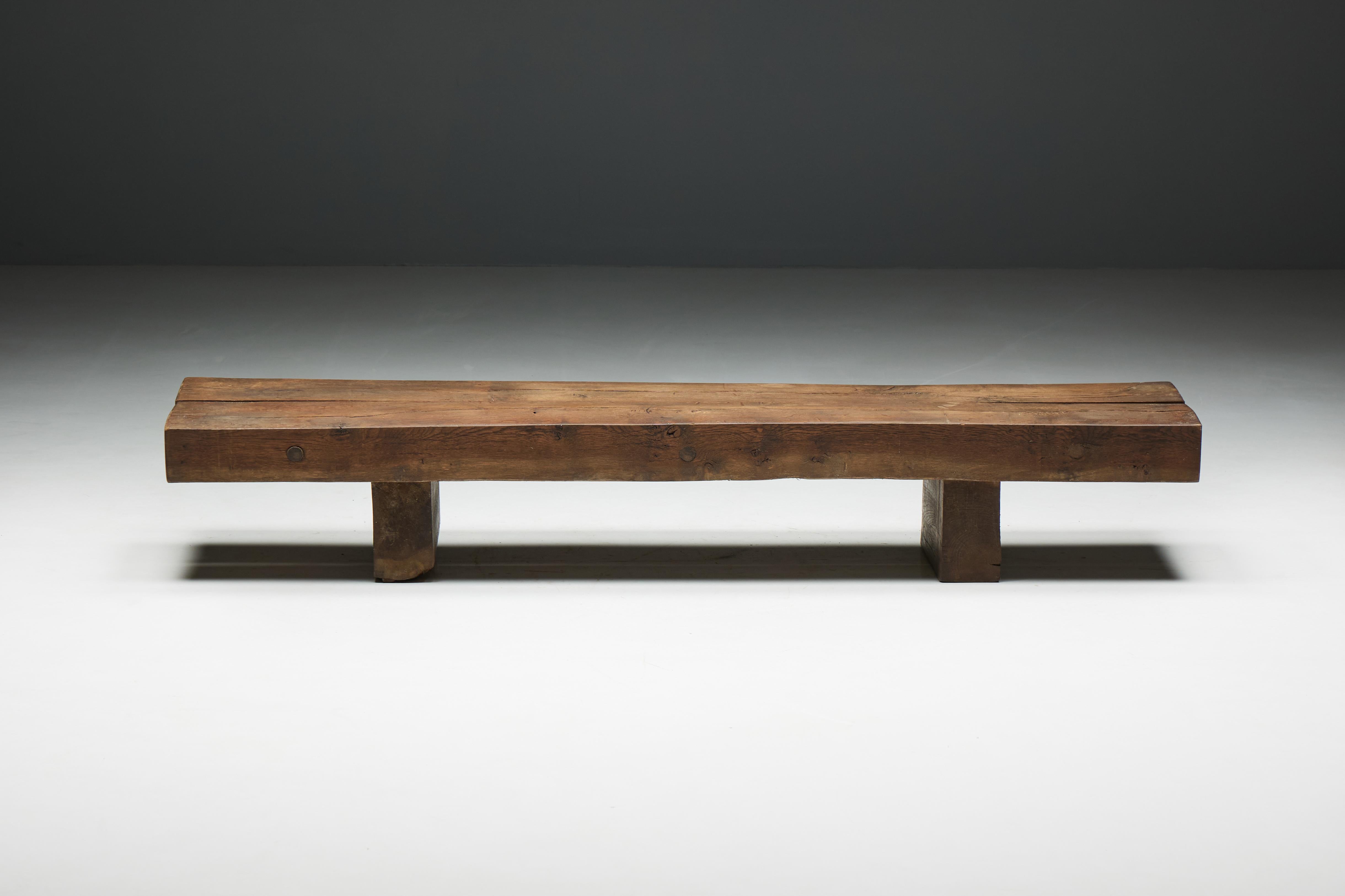 Rectangular Brutalist Coffee Table, France, 1950s In Excellent Condition For Sale In Antwerp, BE