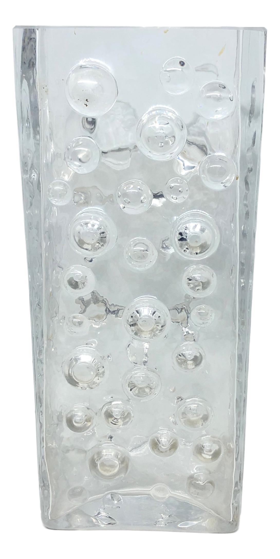 vintage bubble glass vase