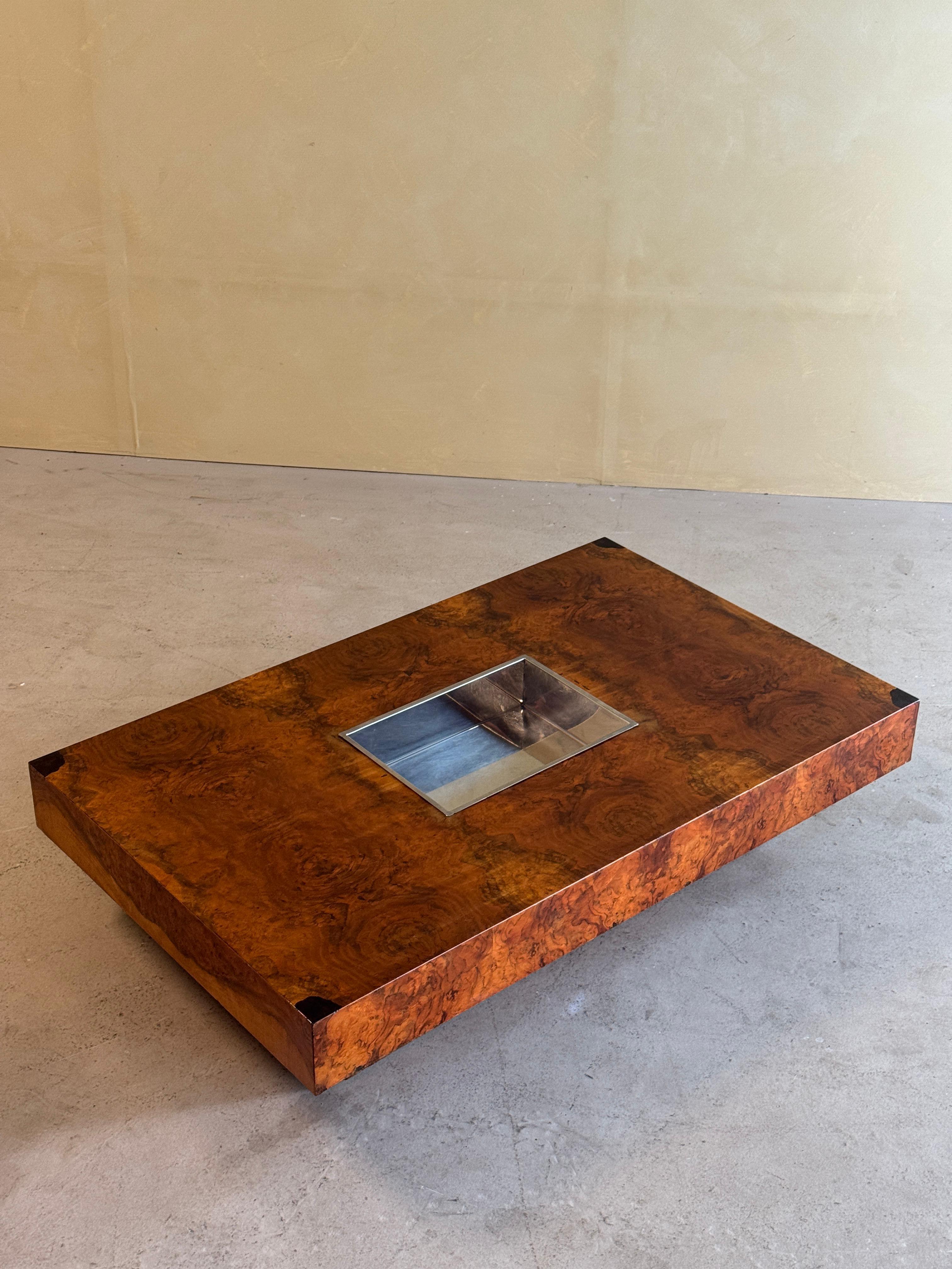 Rectangular Burlwood Coffeetable For Sale 6