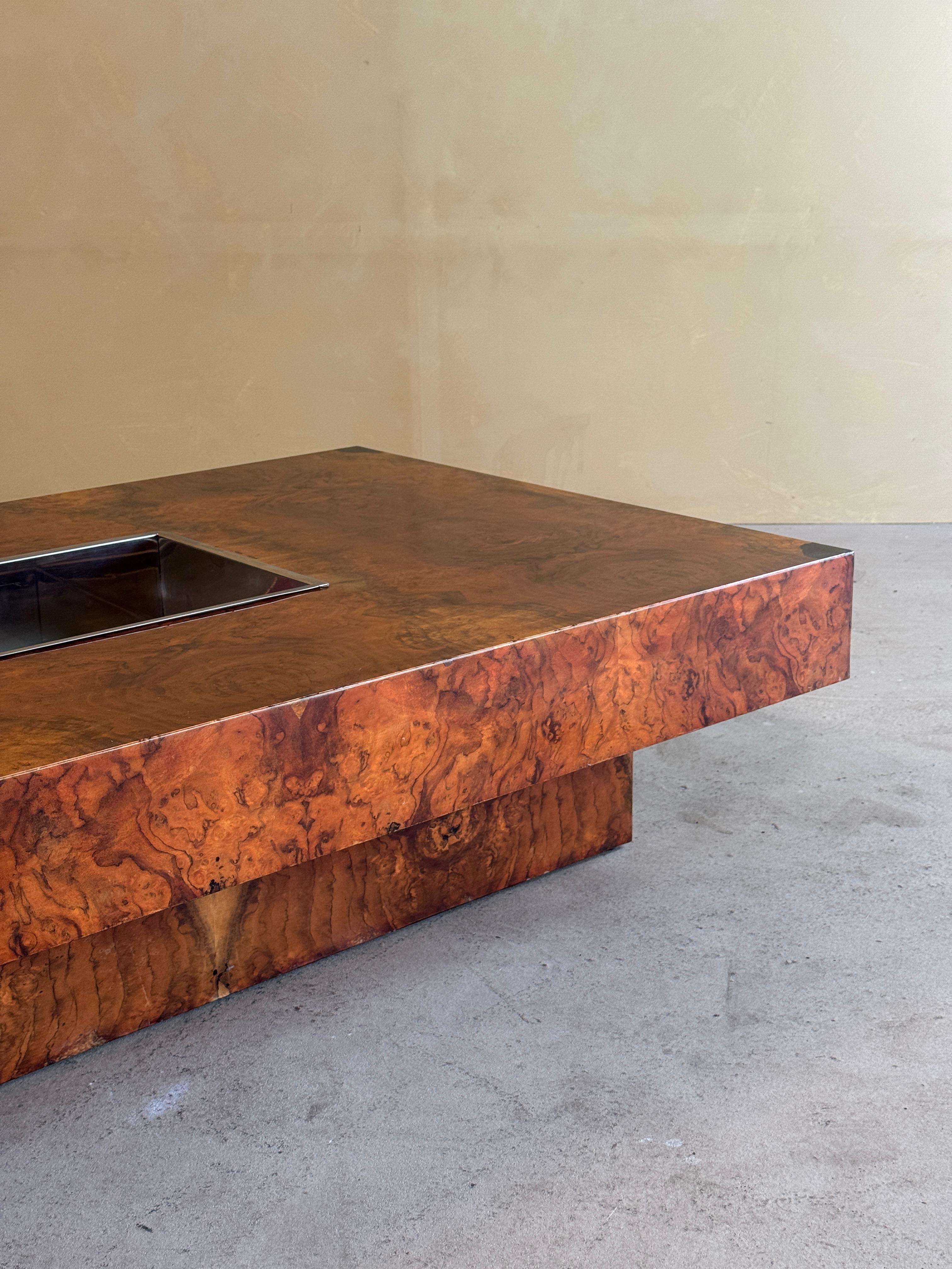 Rectangular Burlwood Coffeetable For Sale 7