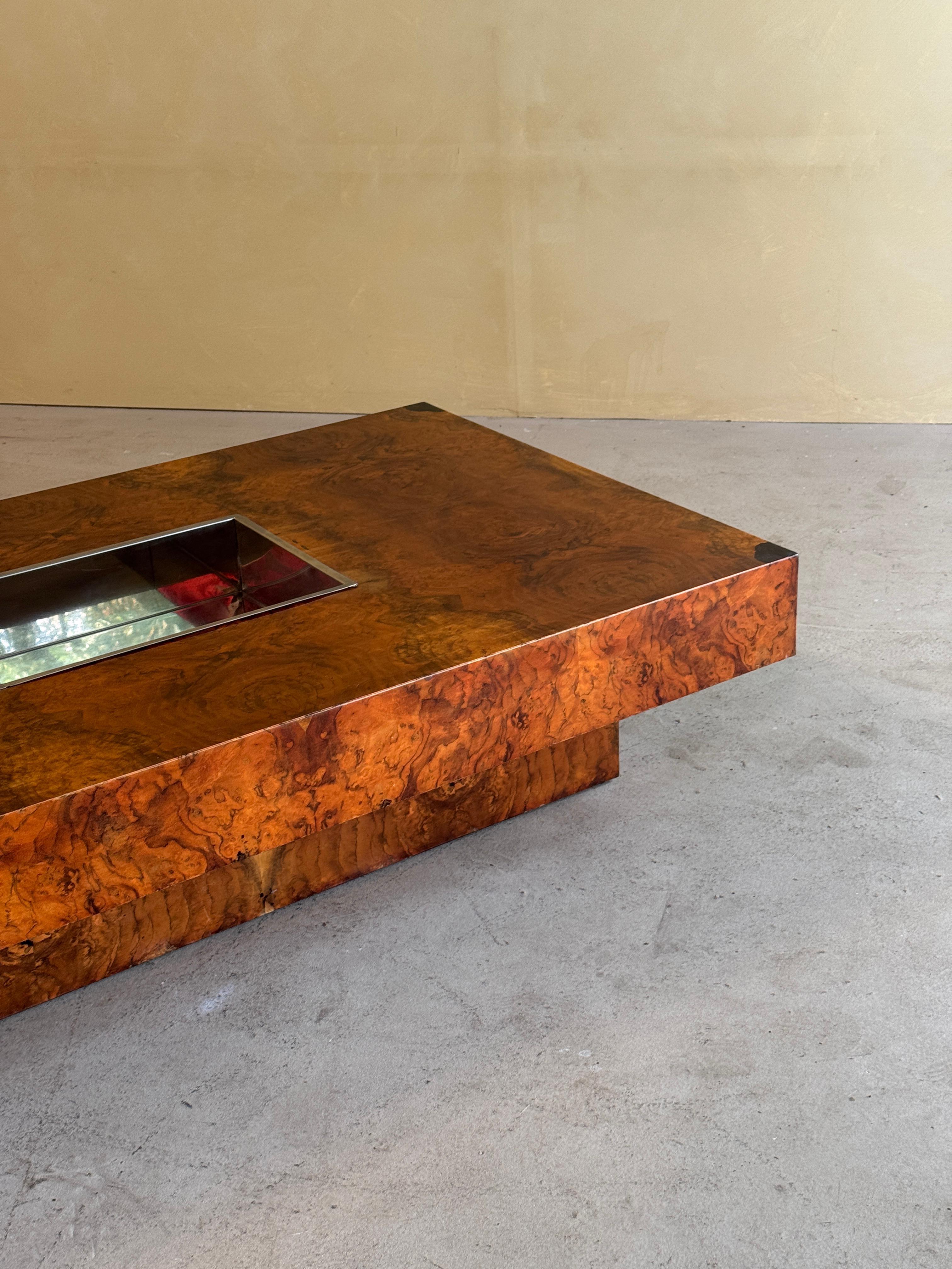 Rectangular Burlwood Coffeetable For Sale 2