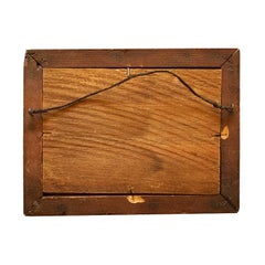 Rectangular Carved Wood Tramp Art or Prison Art Hanging Photo Frame, 1800s