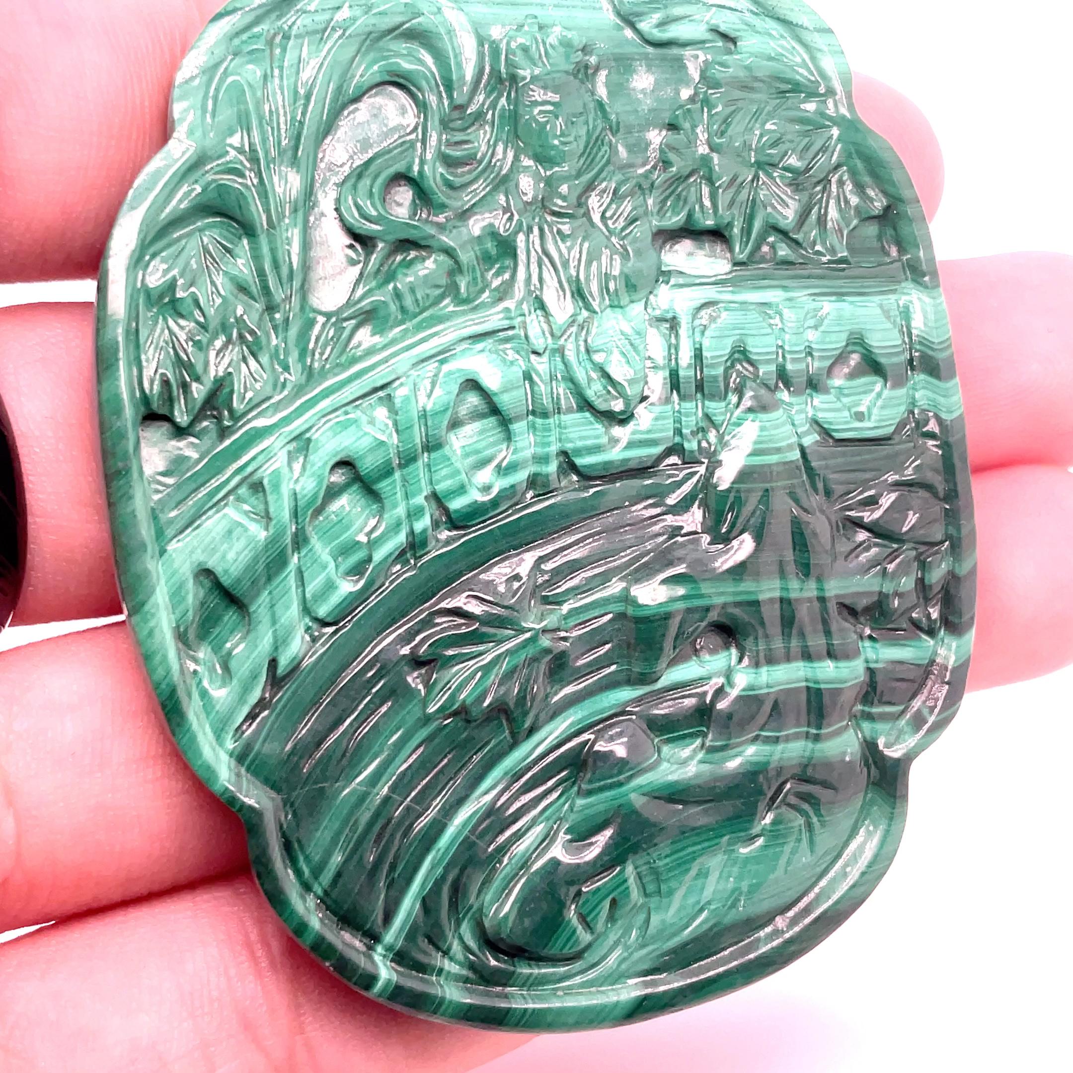 Ciondolo rettangolare con intaglio e Lady Cts 297,95 in vendita 3