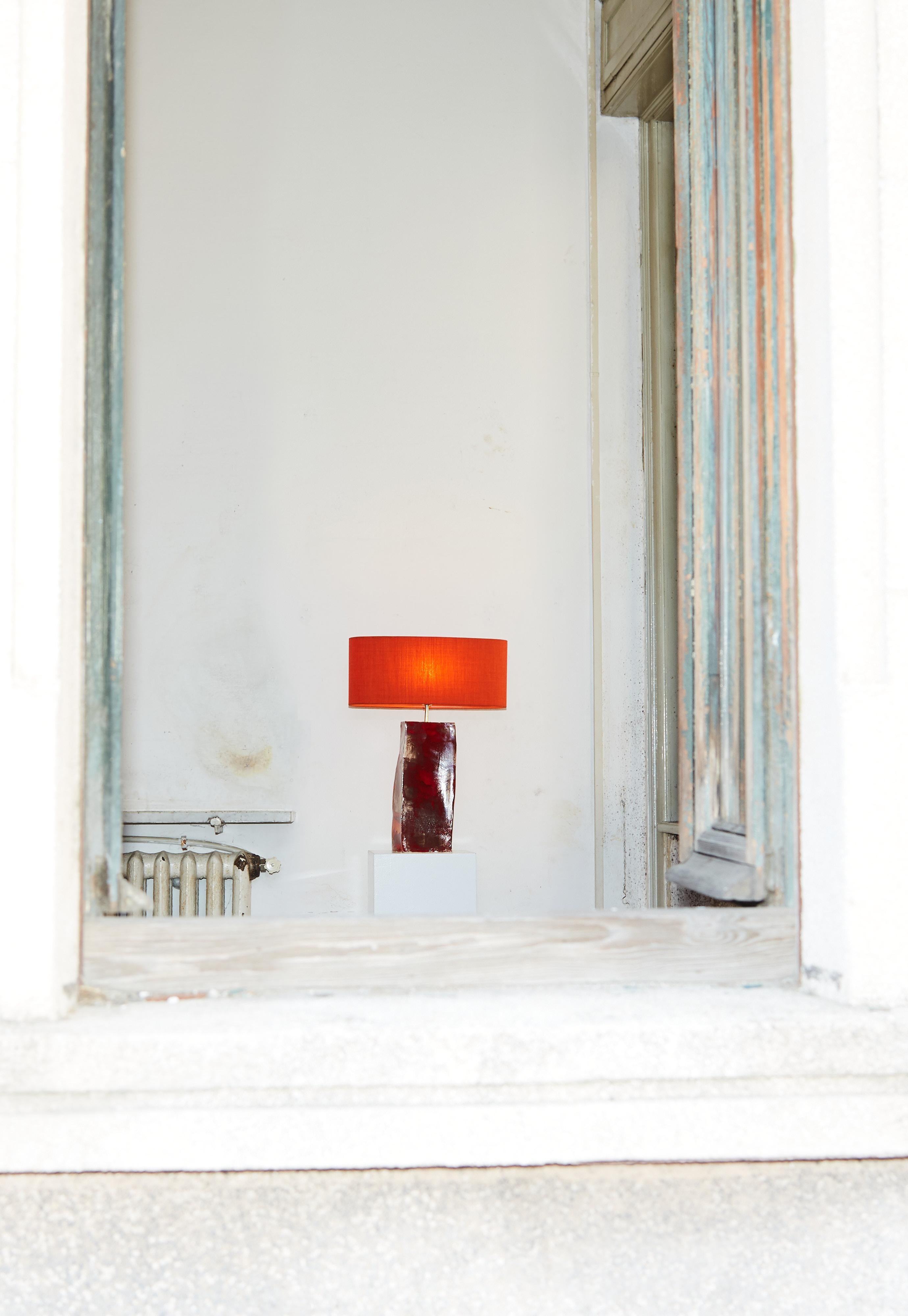 Rectangular Ceramic Lamp For Sale 7