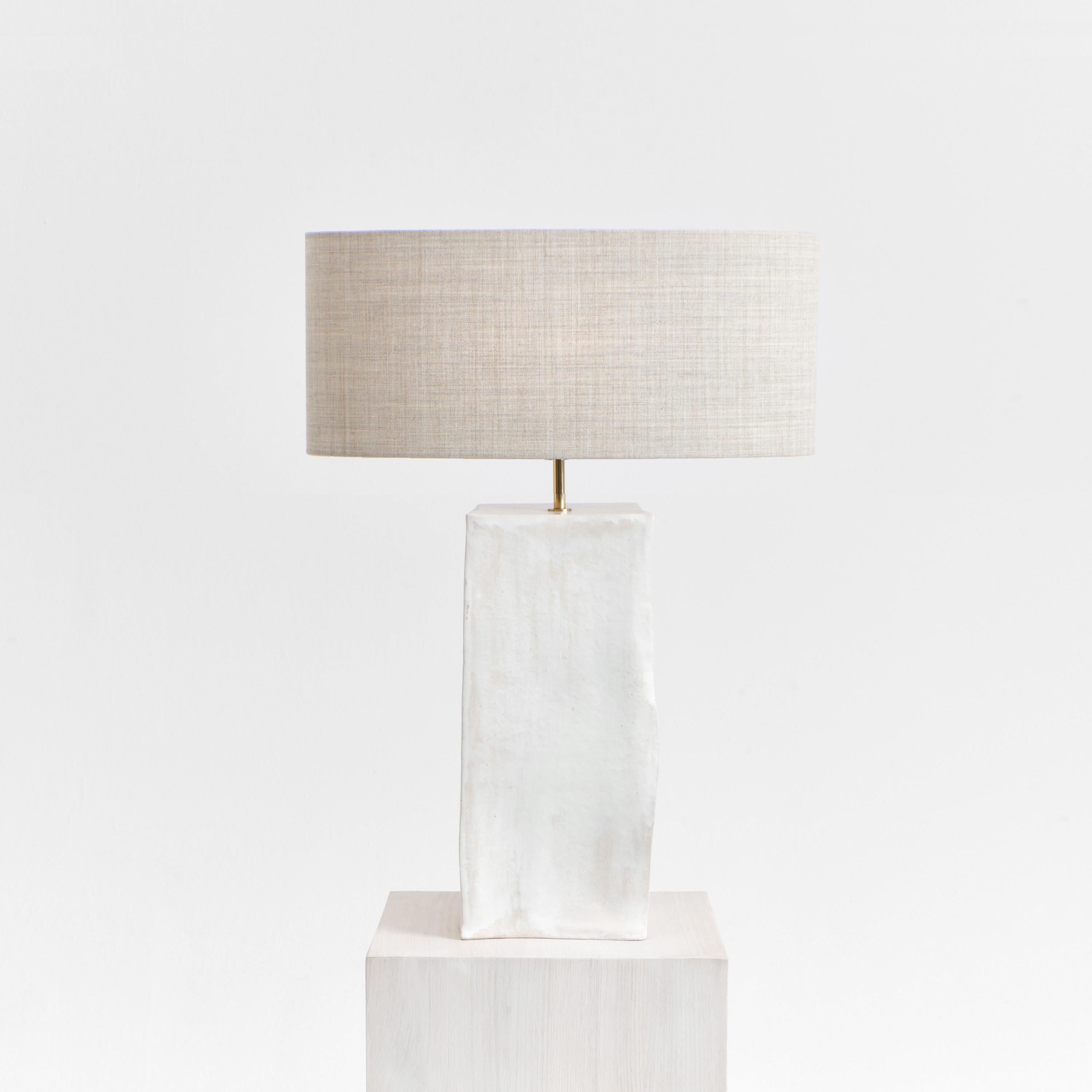 Modern Rectangular Ceramic Lamp For Sale