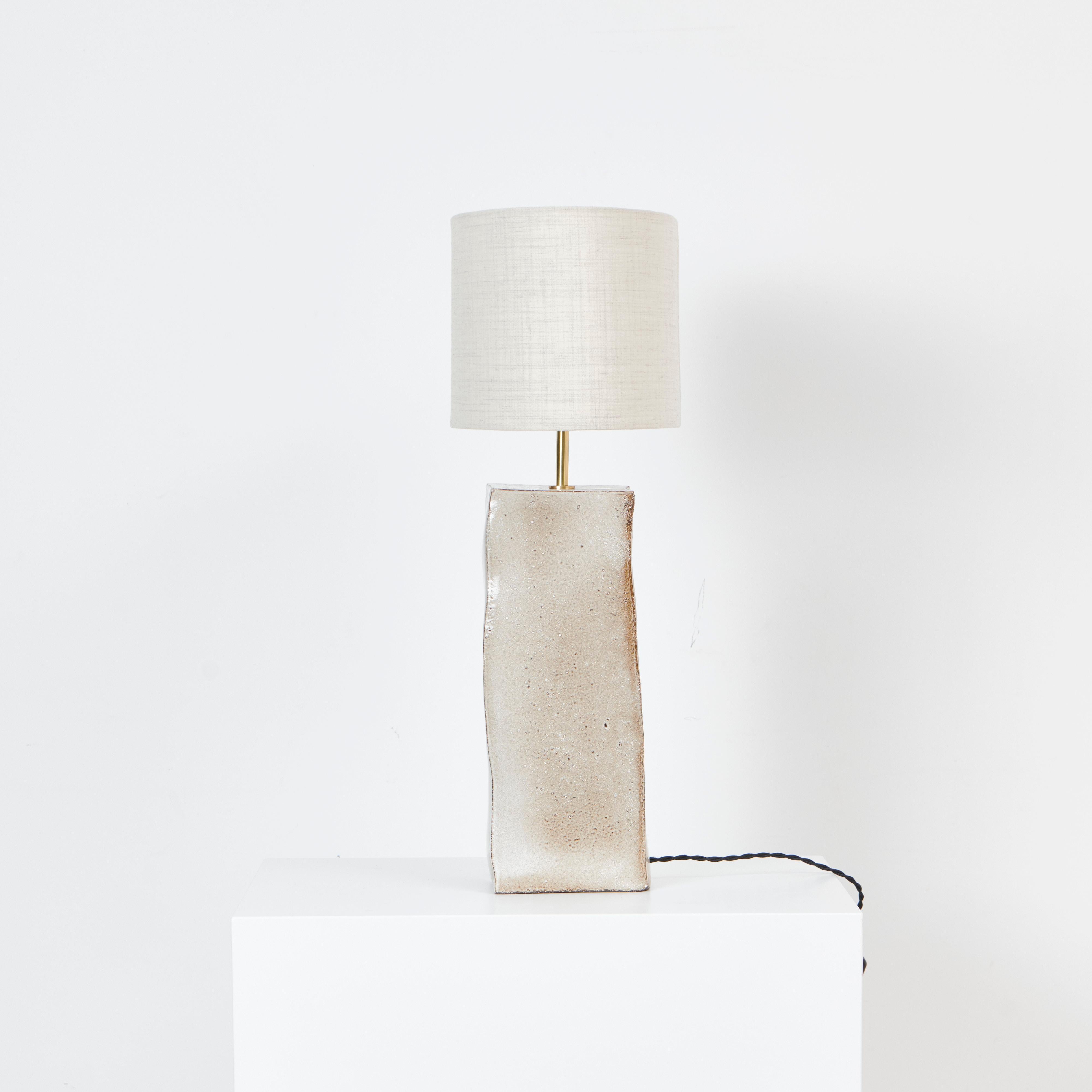 Modern Rectangular Ceramic Lamp For Sale