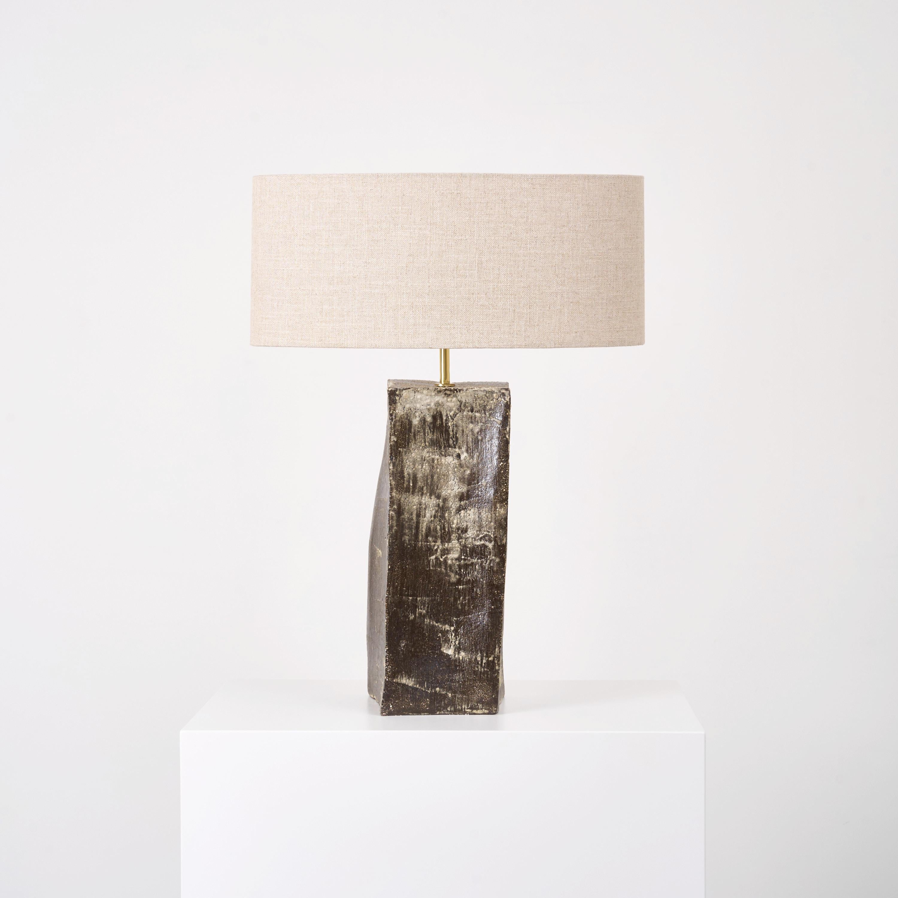 Modern Rectangular Ceramic Lamp For Sale