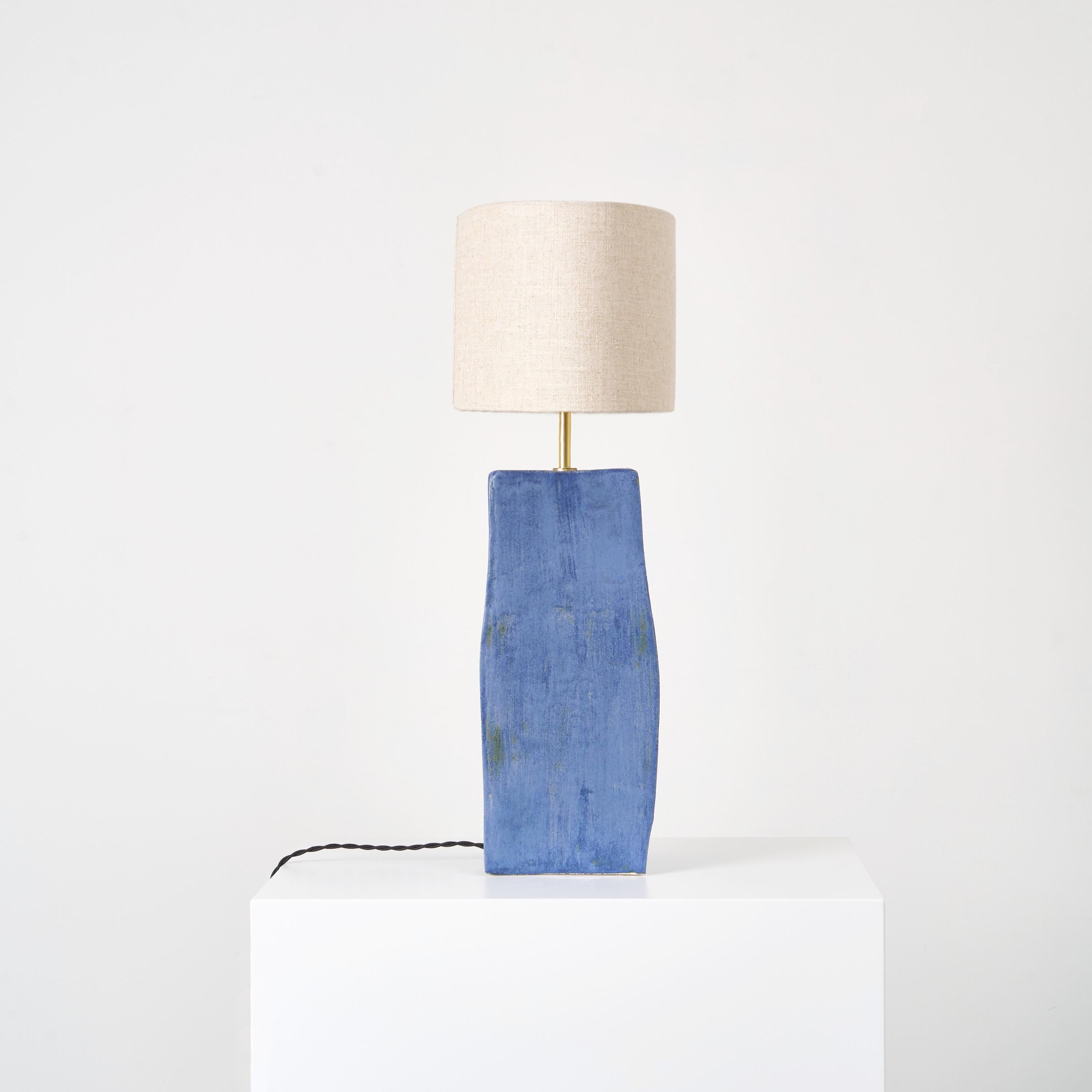 Modern Rectangular Ceramic Lamp For Sale