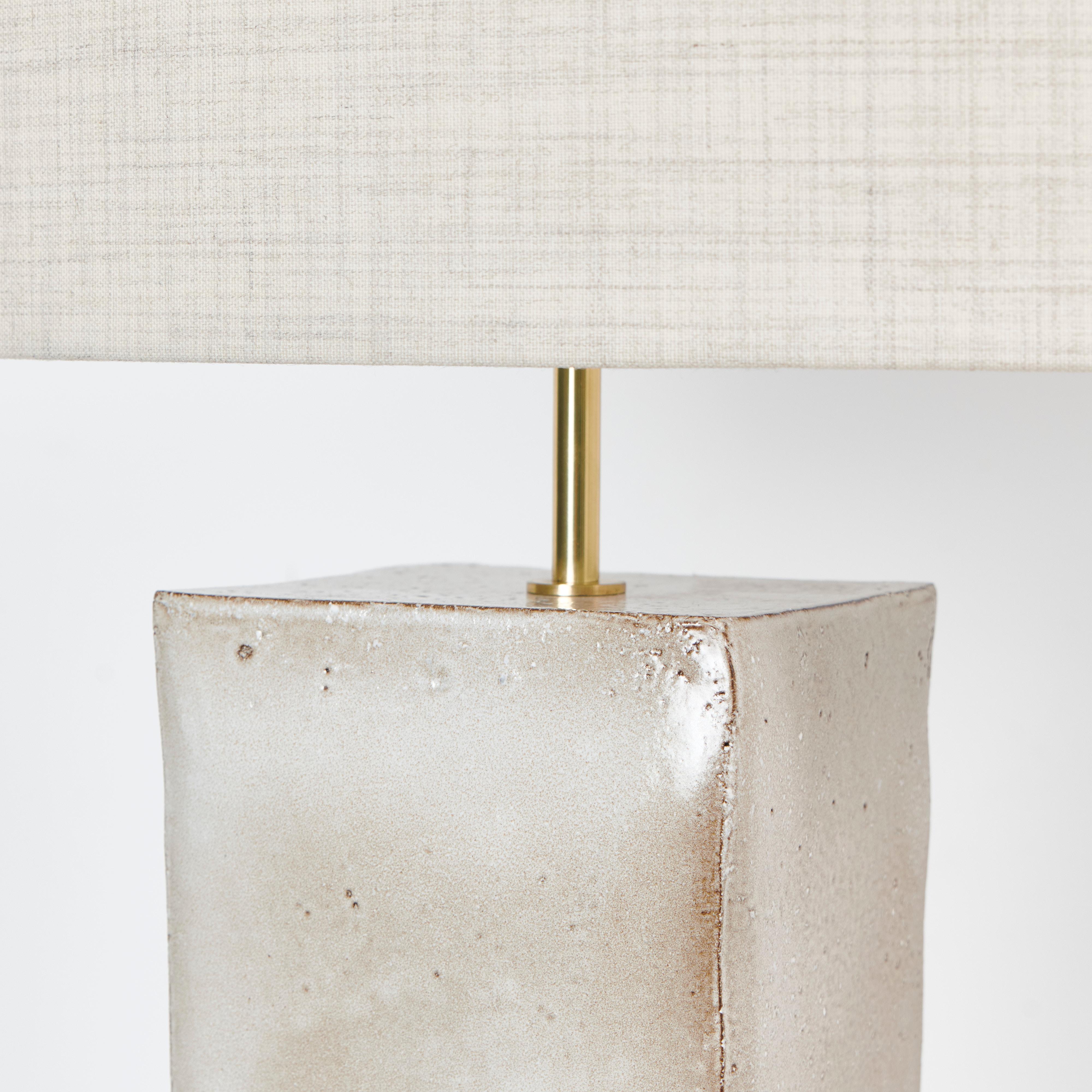 Portuguese Rectangular Ceramic Lamp For Sale