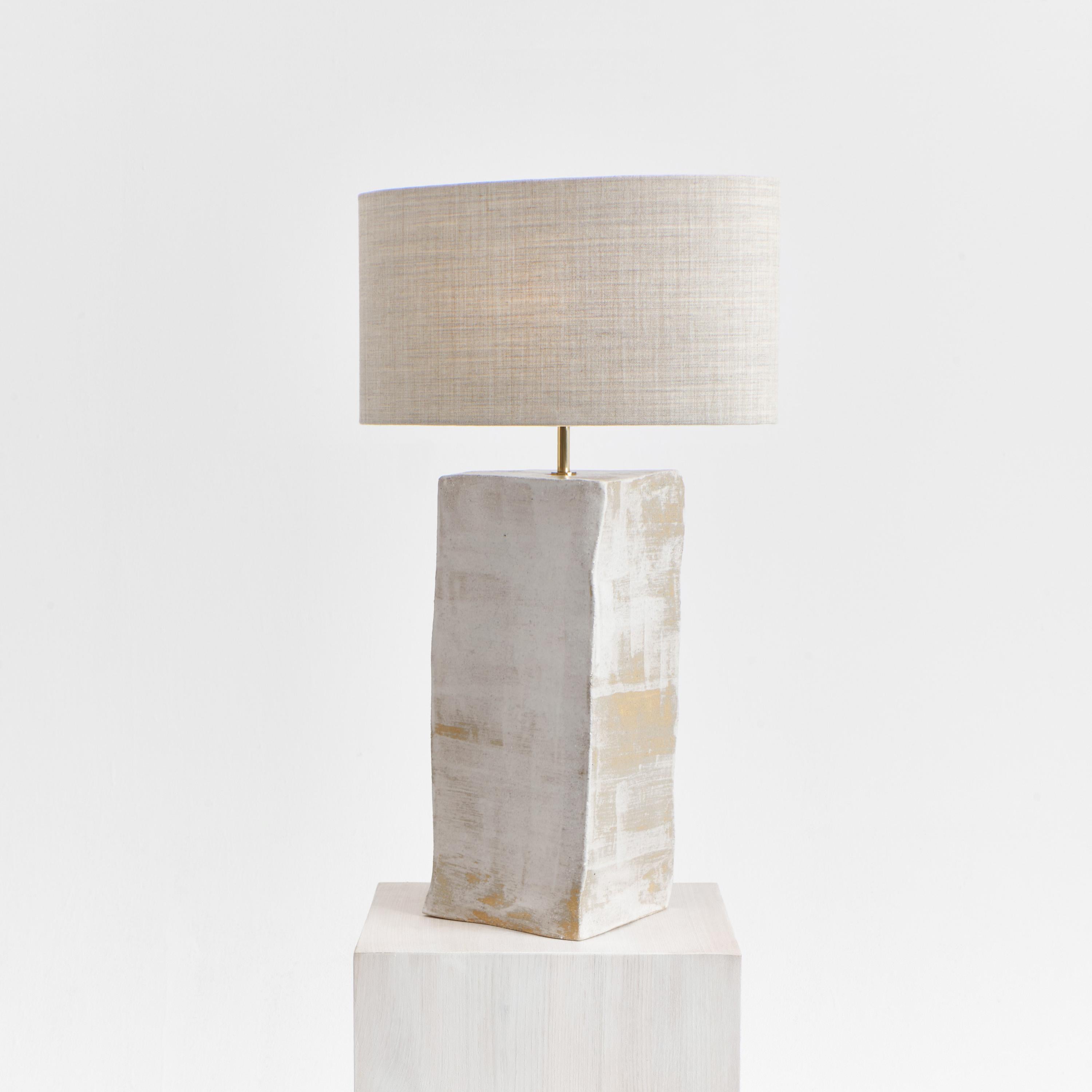 Contemporary Rectangular Ceramic Lamp For Sale