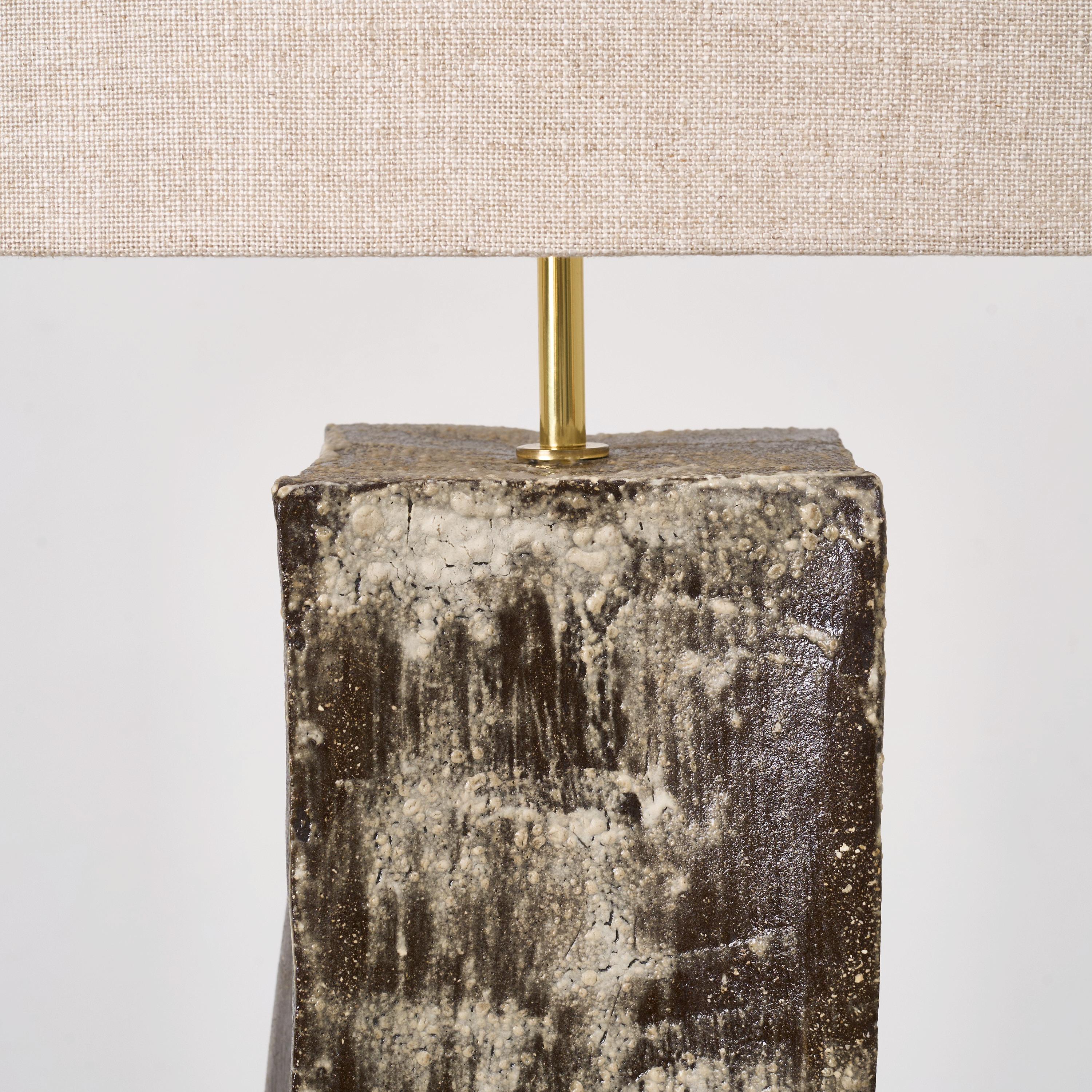 Contemporary Rectangular Ceramic Lamp For Sale