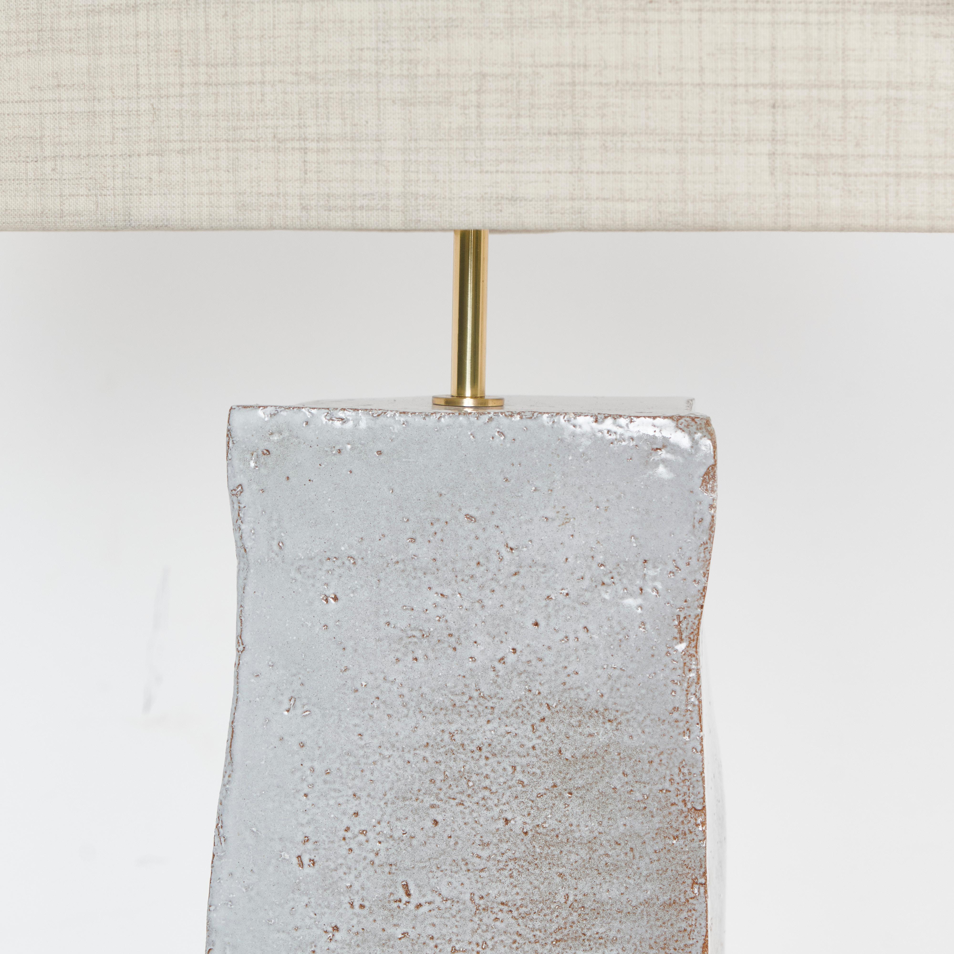 Lampe rectangulaire en céramique en vente 1