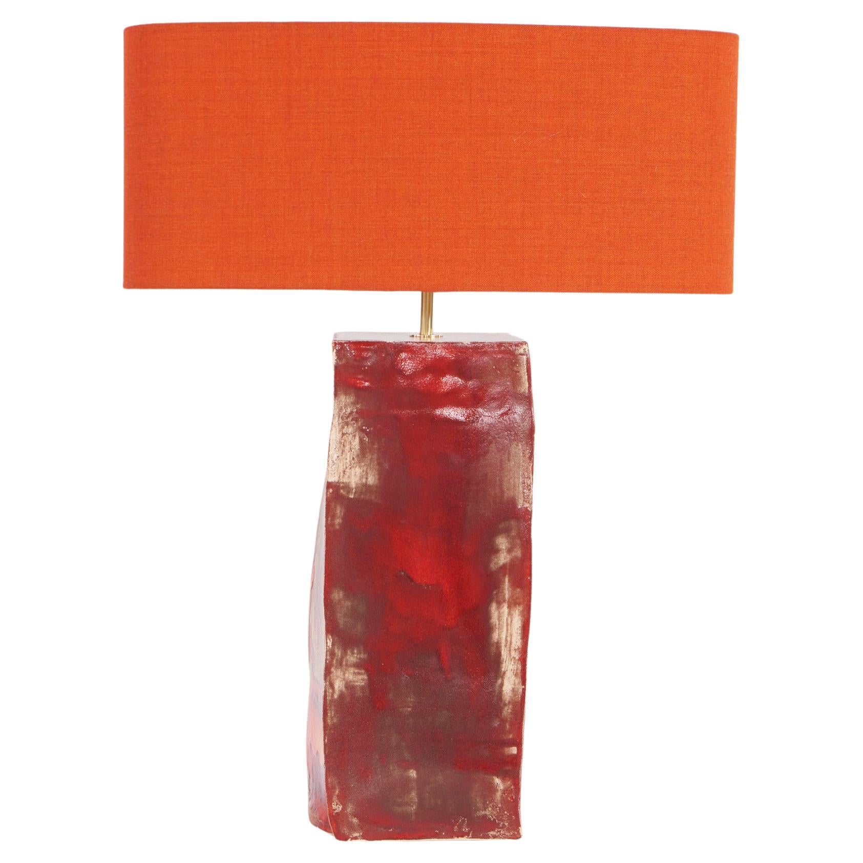 Rectangular Ceramic Lamp For Sale