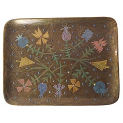 Rectangular Ceramic Studio Tray by Zaur, Roma, Italy