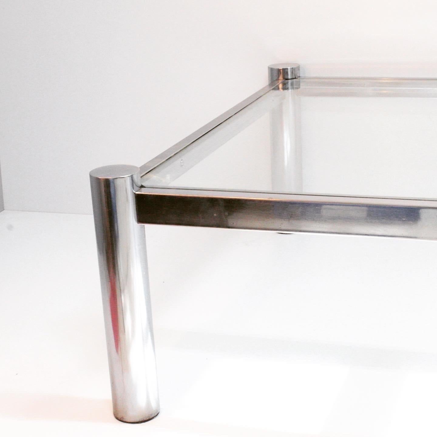 glass chrome coffee table rectangle