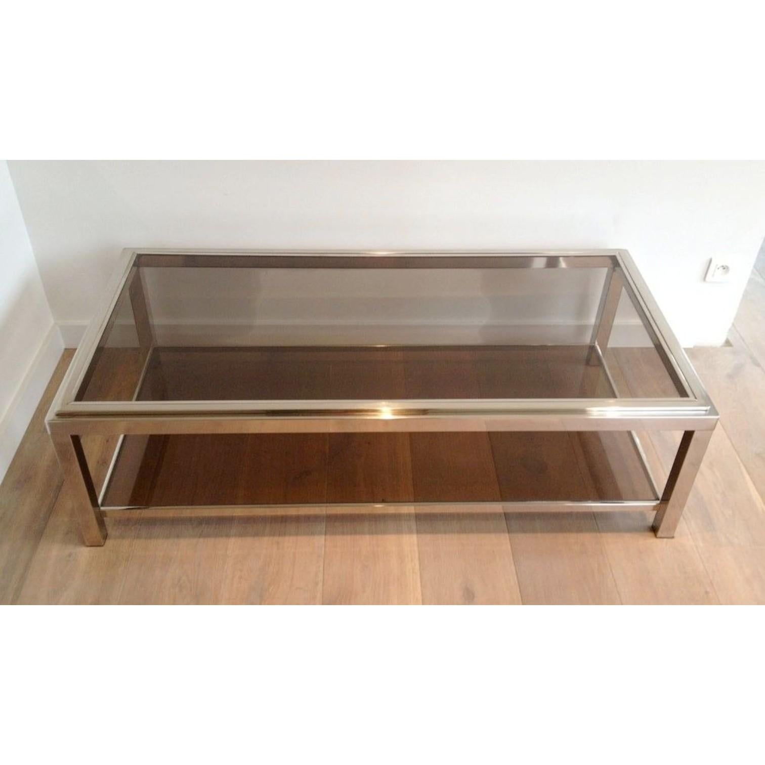 Mesa baja rectangular cromada en venta 2