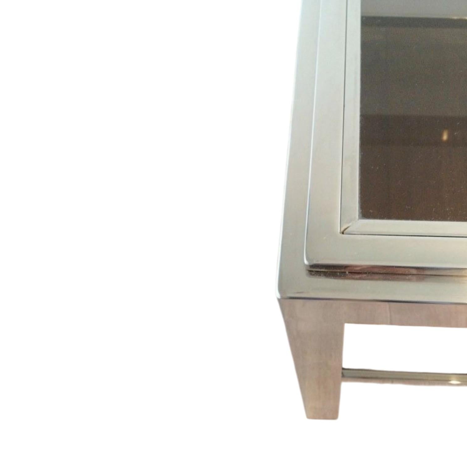 Mesa baja rectangular cromada finales del siglo XX en venta