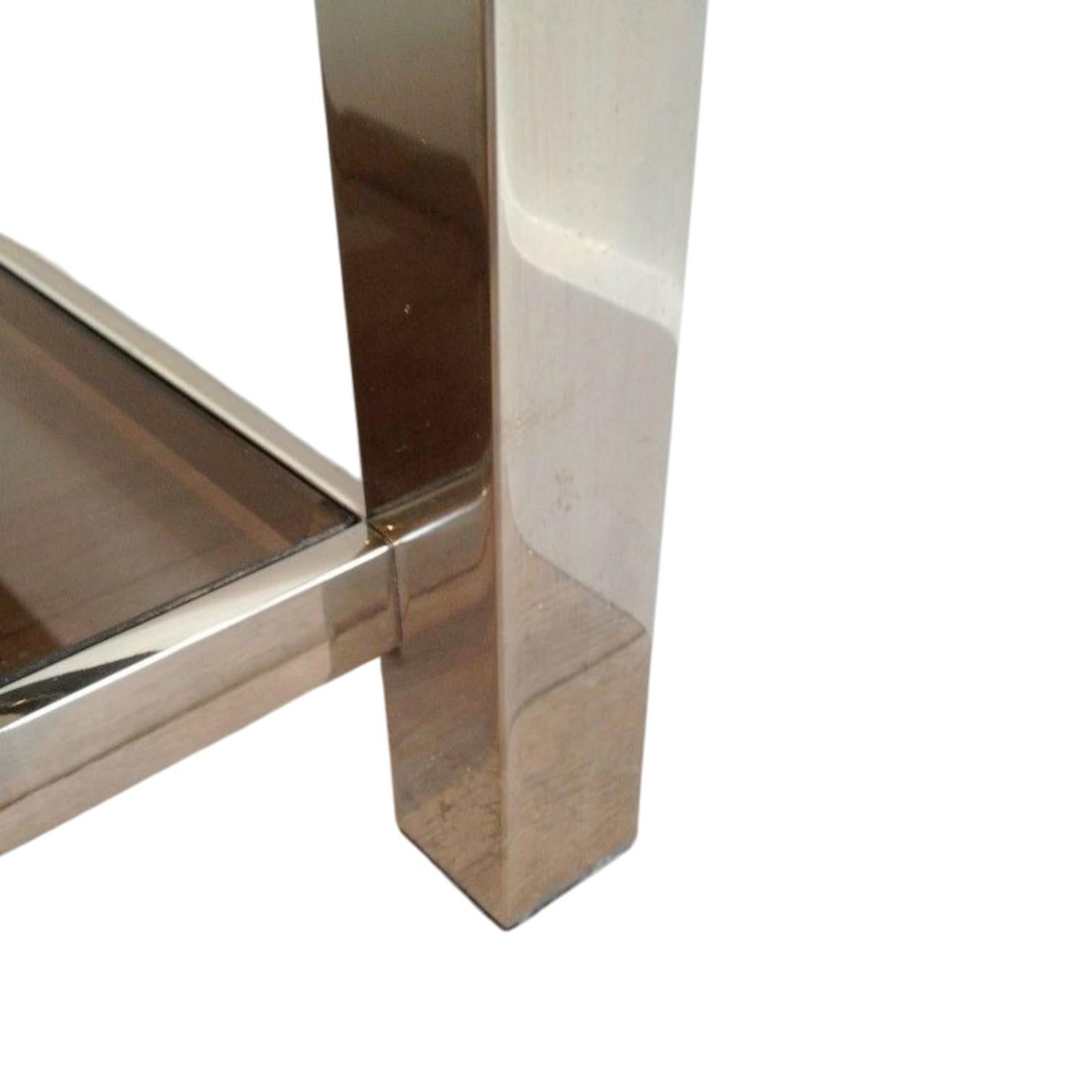 Mesa baja rectangular cromada en venta 1