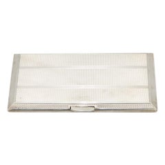 Rectangular cigarette case in guilloche silver Rectangular cigarette case in guilloche silver