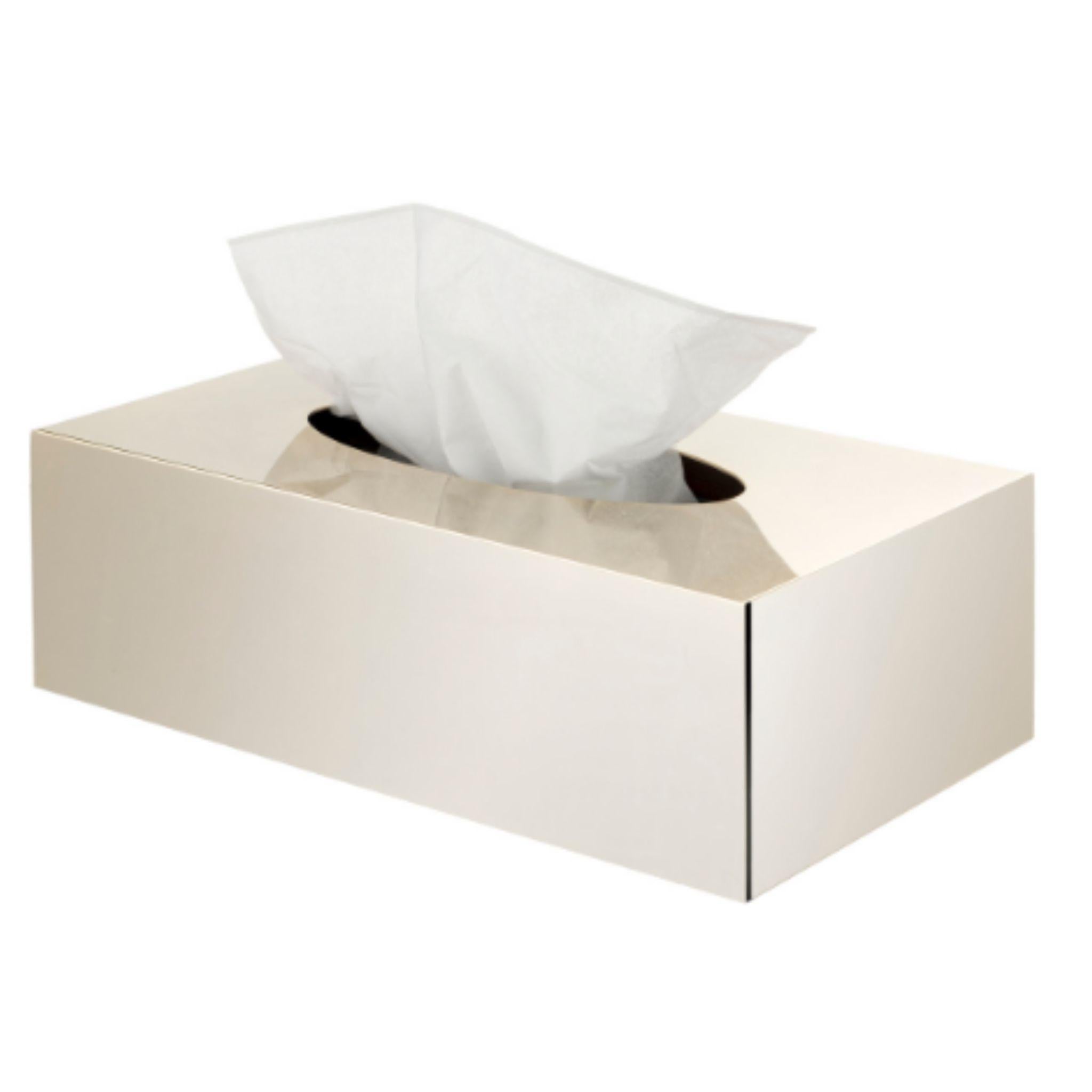 Add a touch of elegance to your tissue storage with our classic rectangular kleenex box. Made from high-quality materials, its stylish and minimalist design adds sophistication to any space. Perfect for holding your tissues in style, it is a