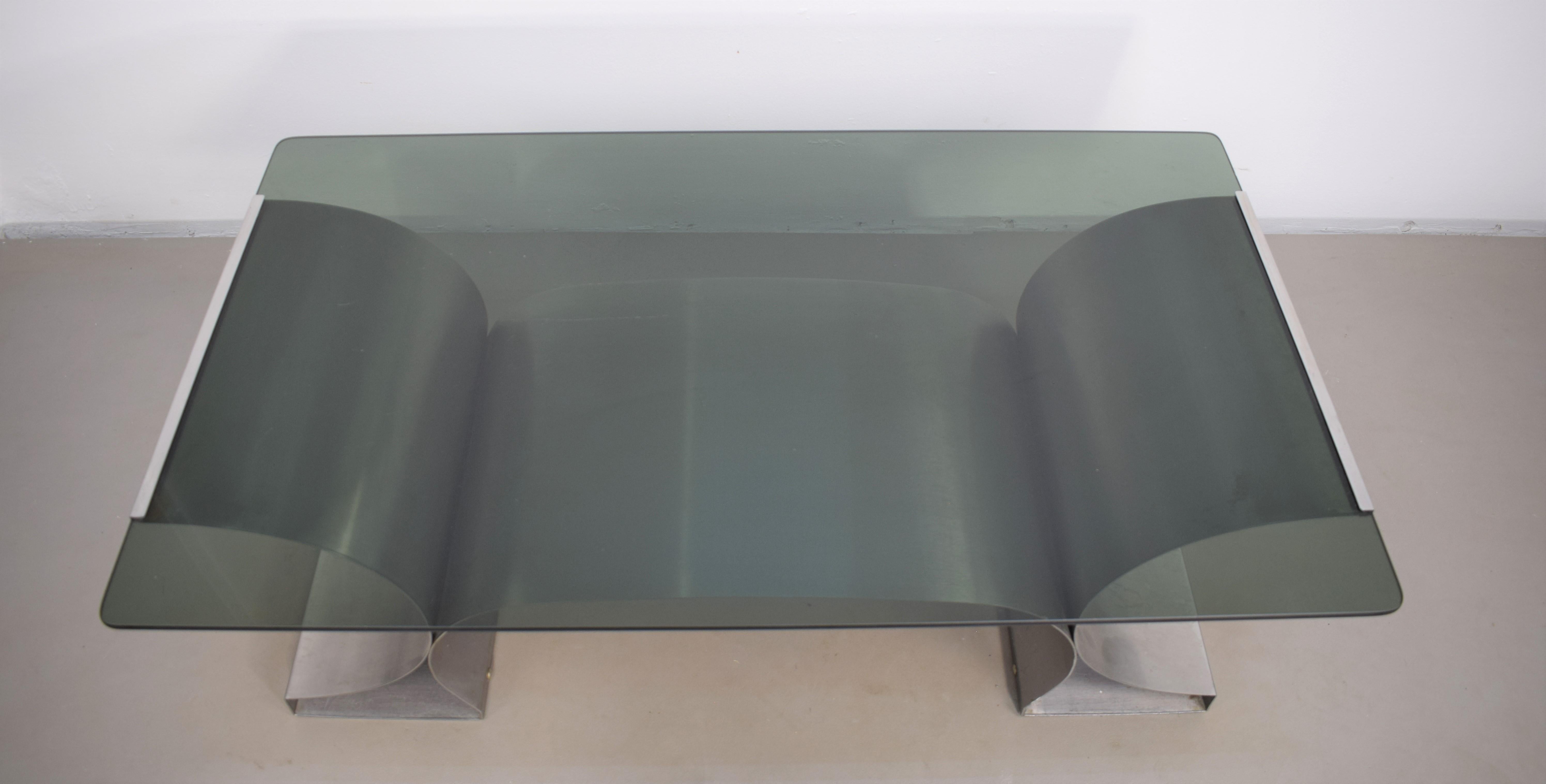 Mid-Century Modern Rectangular Coffee Table by Francois Monnet, France, 1970s For Sale