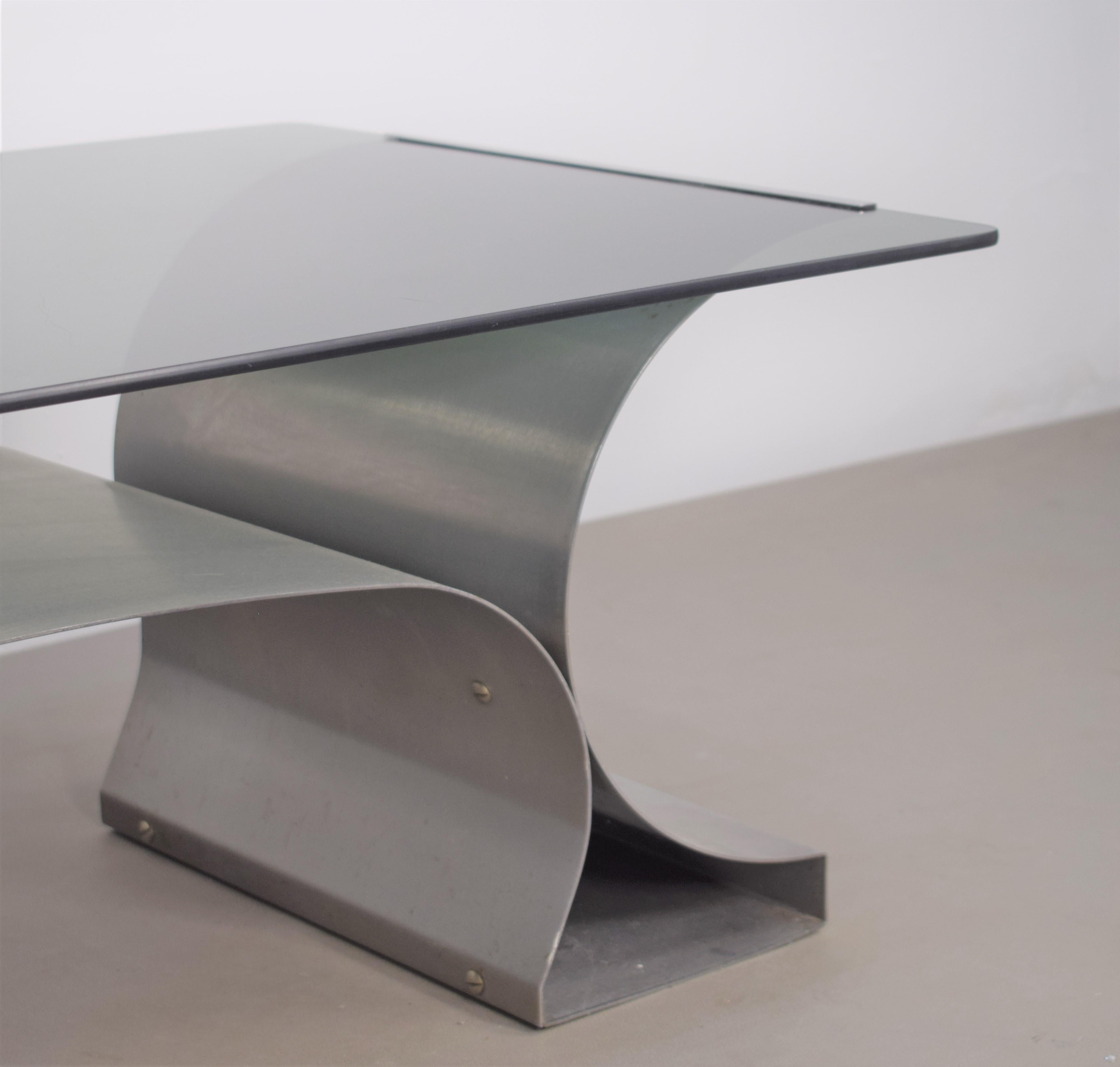 Late 20th Century Rectangular Coffee Table by Francois Monnet, France, 1970s For Sale