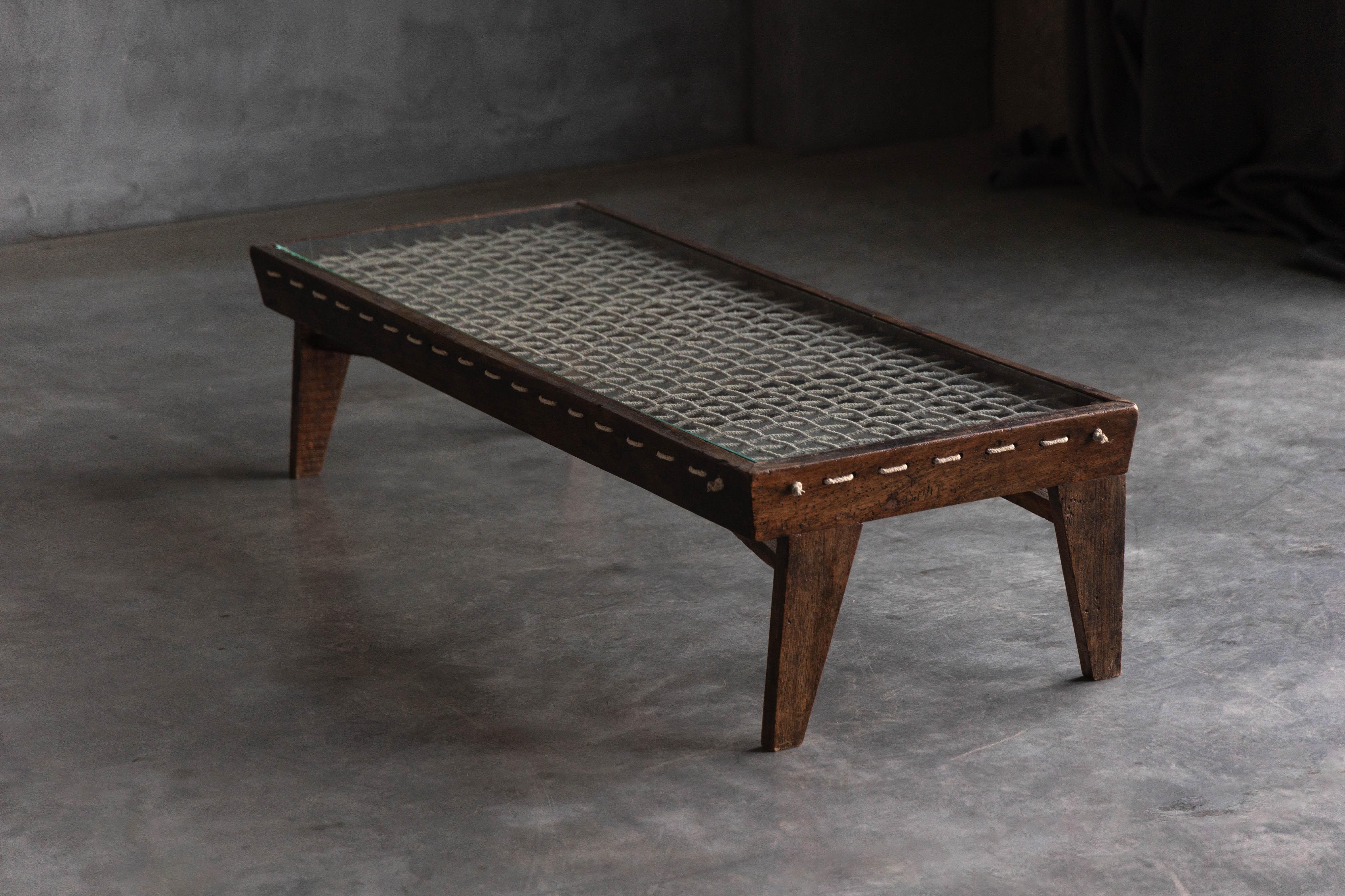 Rectangular Coffee Table by PJ-TB-05-B Pierre Jeanneret, Chandigarh, 1960s 8