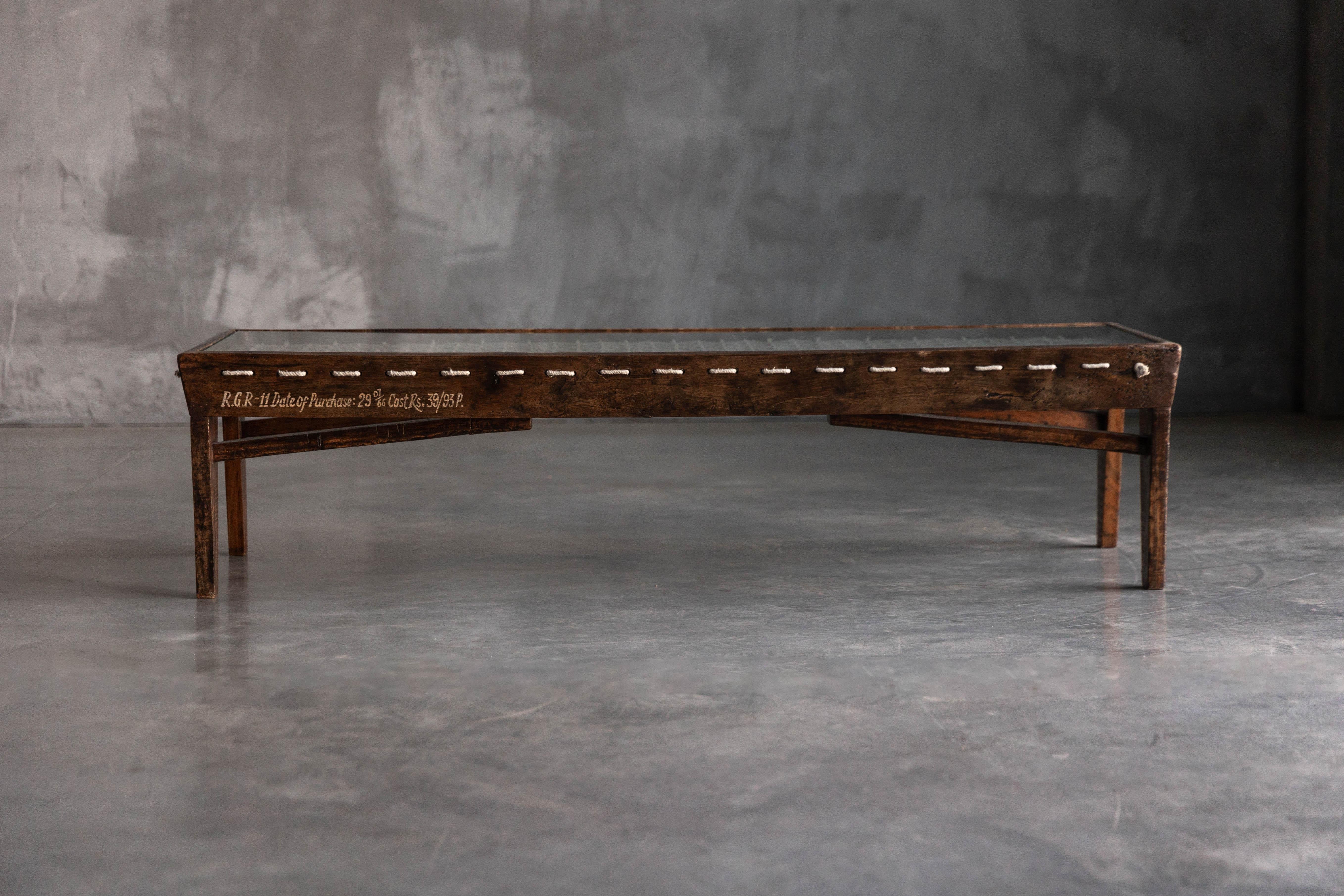 Rectangular Coffee Table by PJ-TB-05-B Pierre Jeanneret, Chandigarh, 1960s 9