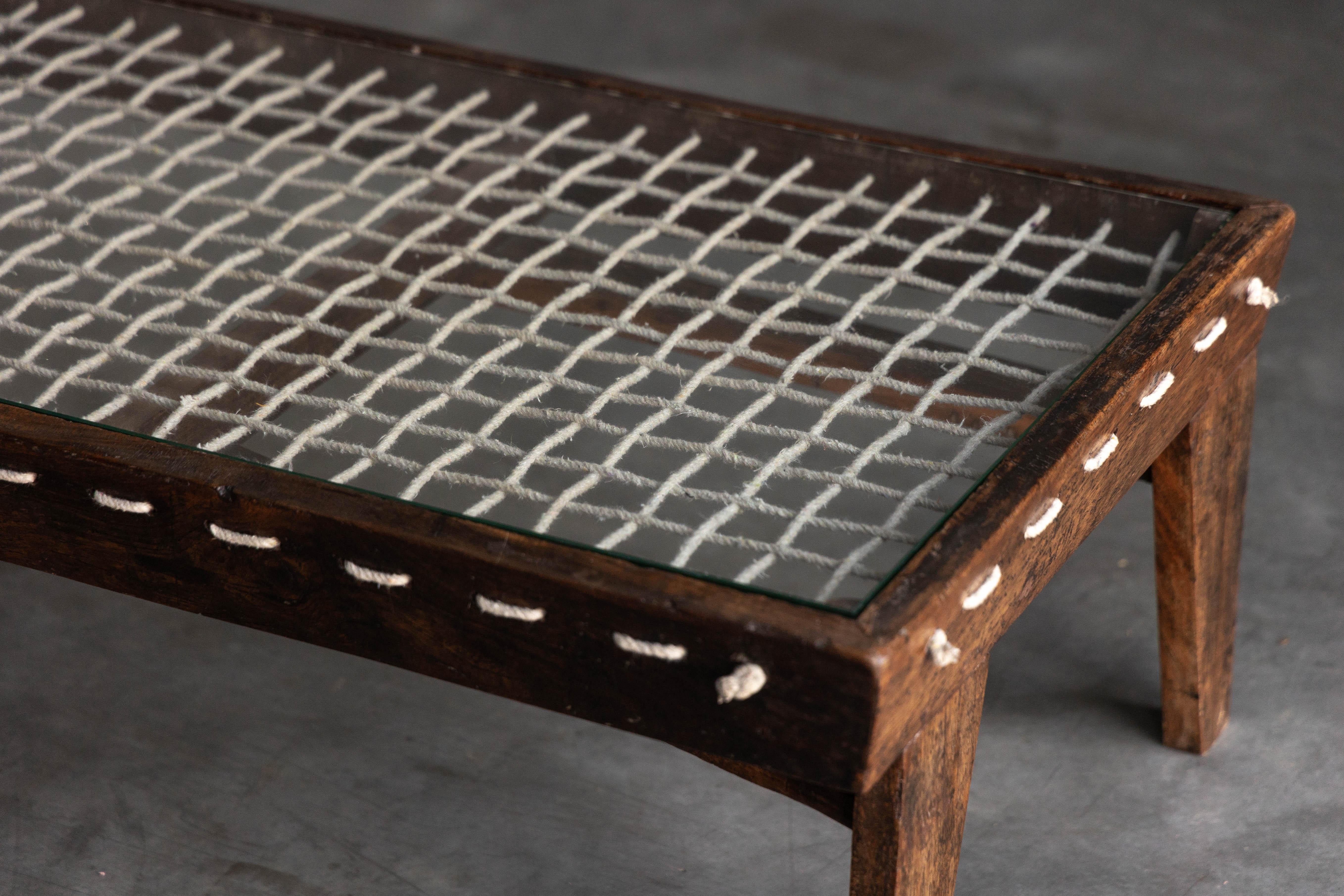 Rectangular Coffee Table by PJ-TB-05-B Pierre Jeanneret, Chandigarh, 1960s 11