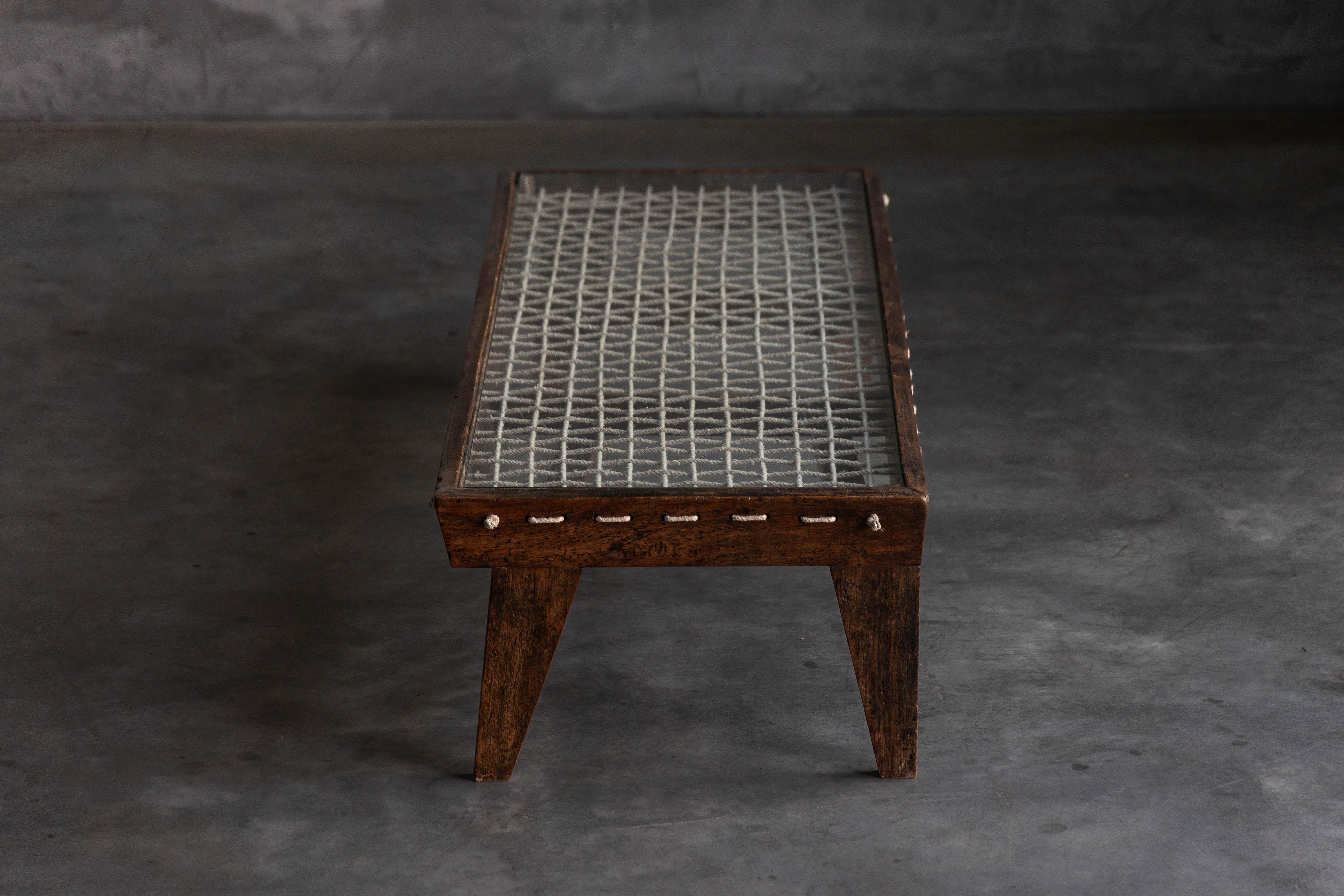 Rectangular Coffee Table by PJ-TB-05-B Pierre Jeanneret, Chandigarh, 1960s 12