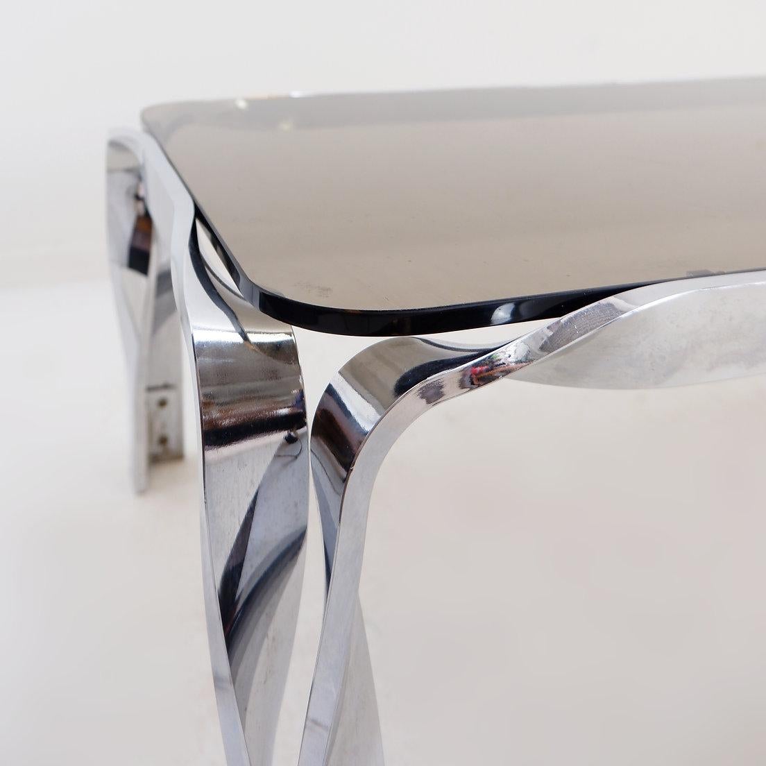 Mesa de centro rectangular de Roger Sprunger para Dunbar, años 60 Acero en venta