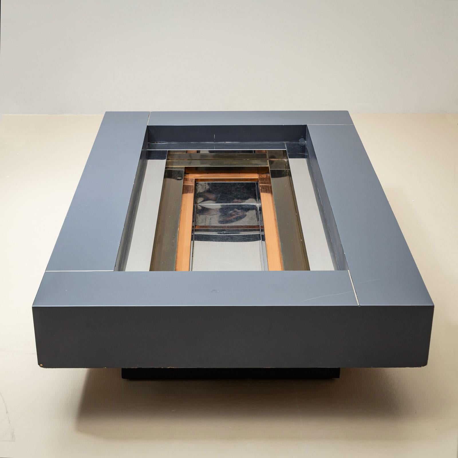 French Rectangular Coffee Table, Designed by Alain Delon for Maison Jansen, France For Sale
