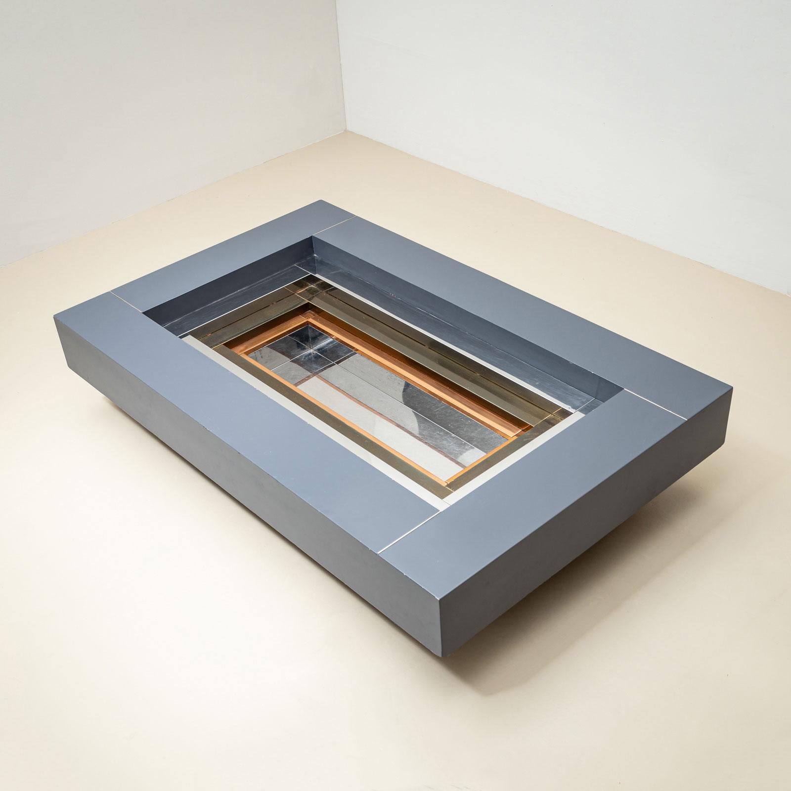 Rectangular Coffee Table, Designed by Alain Delon for Maison Jansen, France In Good Condition For Sale In New York, NY