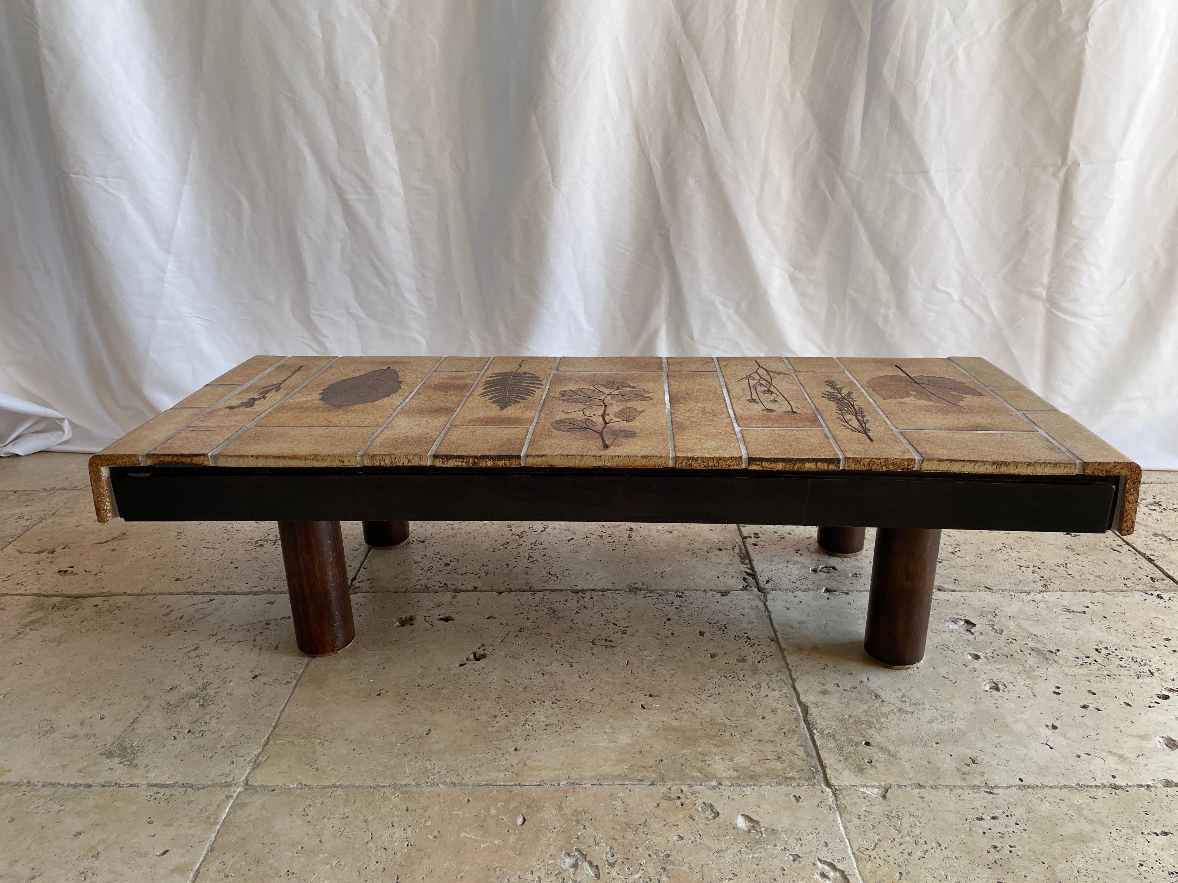 Rectangular Coffee Table in Ceramic Tiles by Roger Capron, France, circa 1970 4