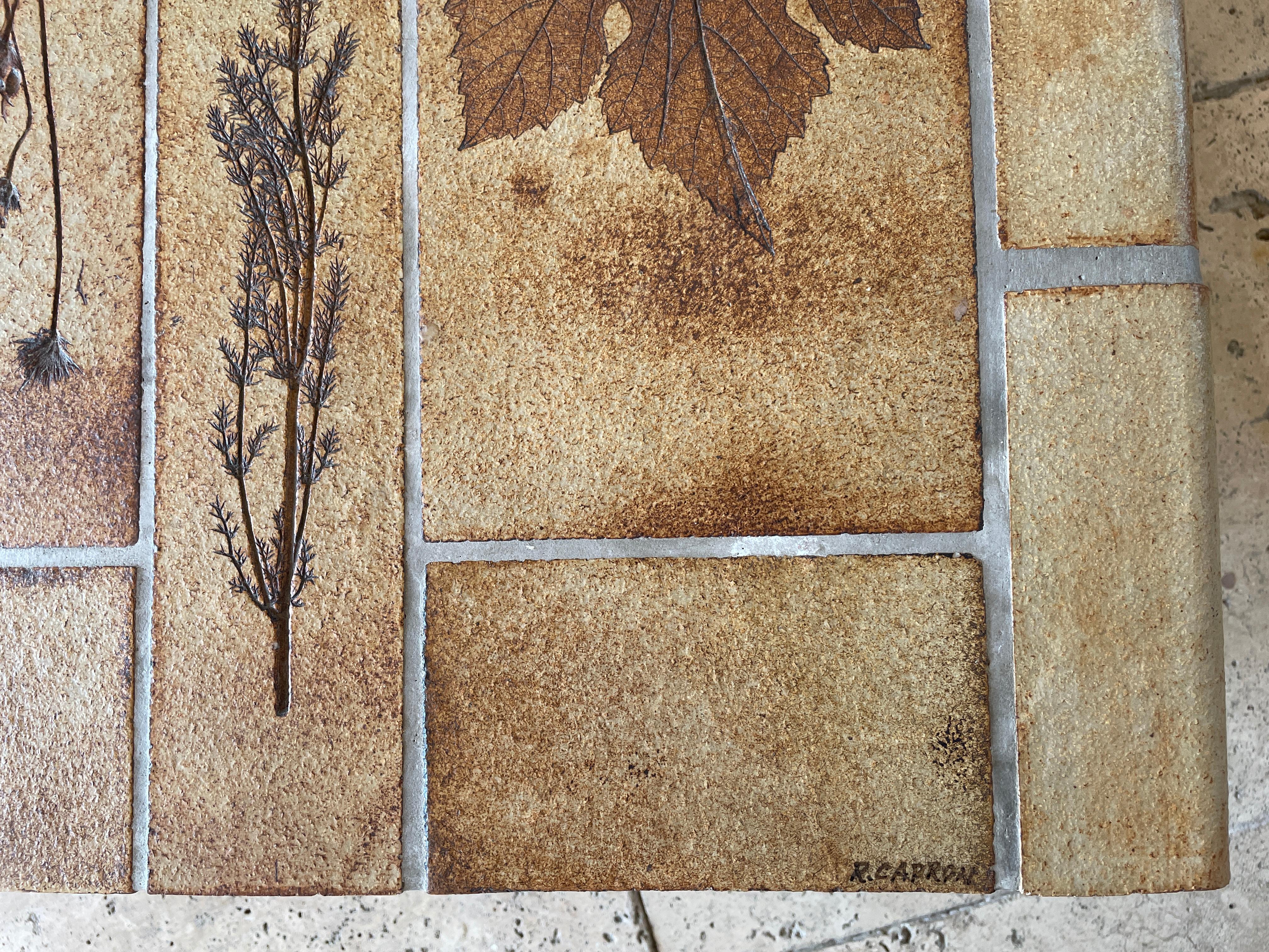 Rectangular Coffee Table in Ceramic Tiles by Roger Capron, France, circa 1970 In Good Condition In Malibu, US