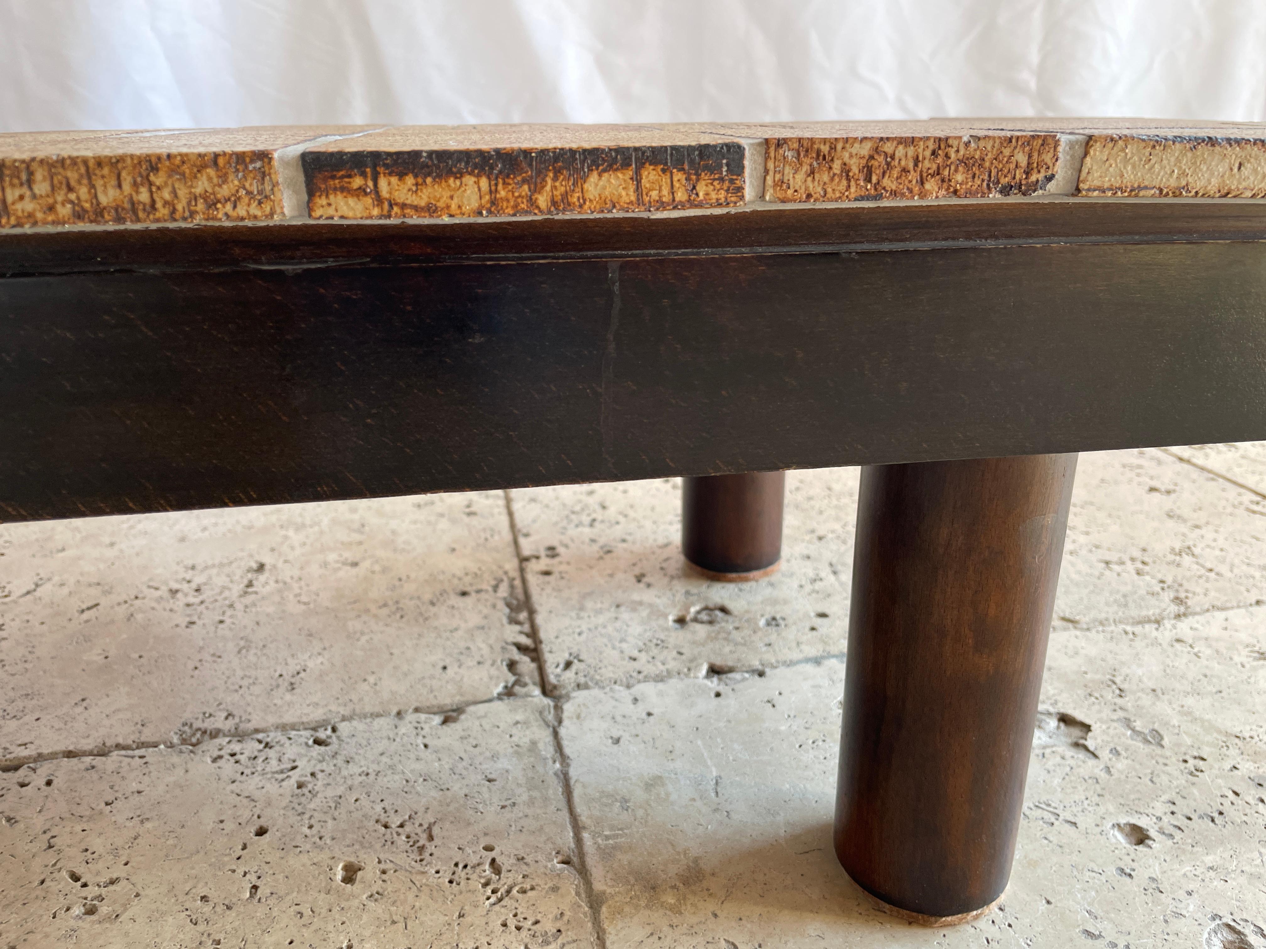 Rectangular Coffee Table in Ceramic Tiles by Roger Capron, France, circa 1970 3