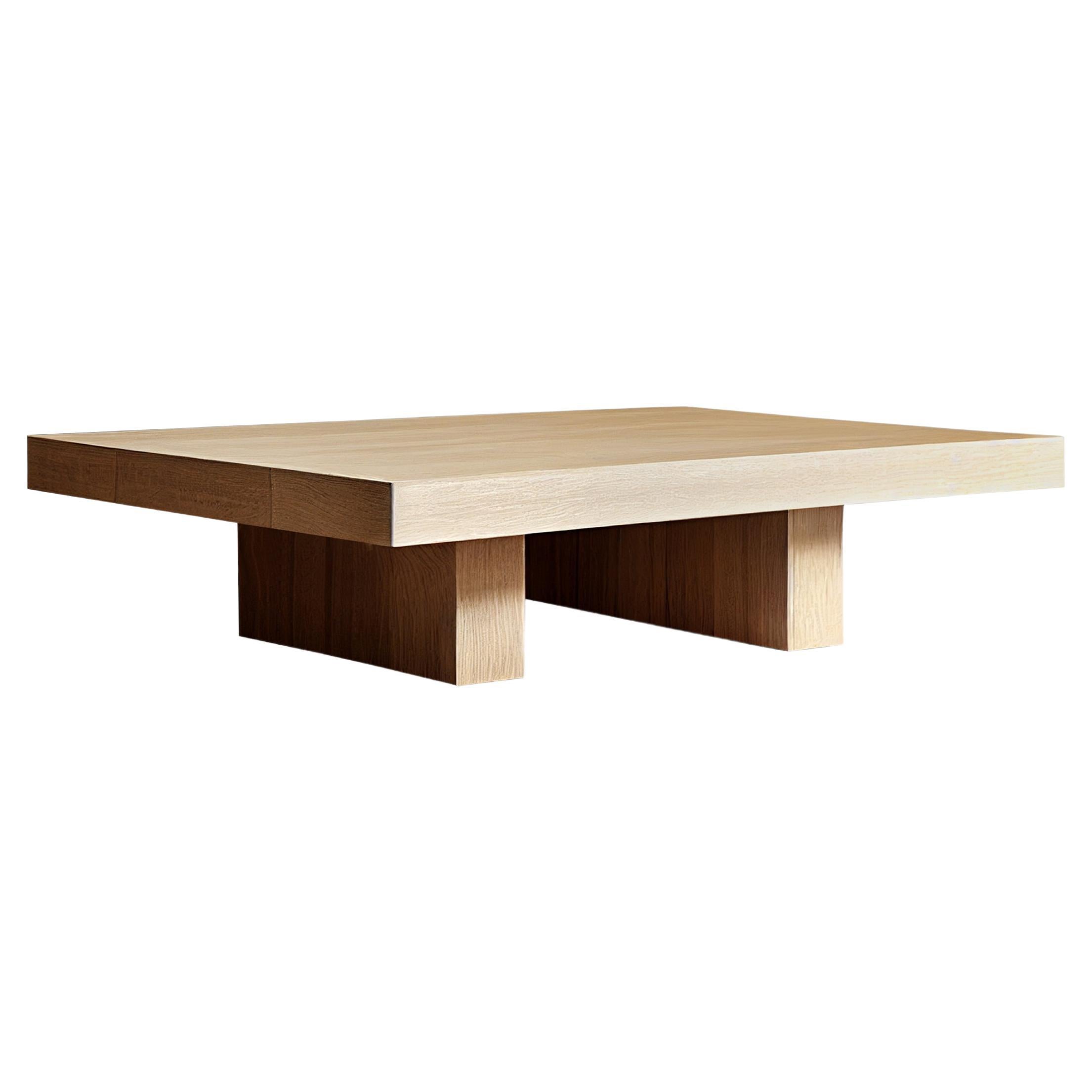 Table basse rectangulaire en bois de chêne massif fabriquée par NONO Furniture en vente