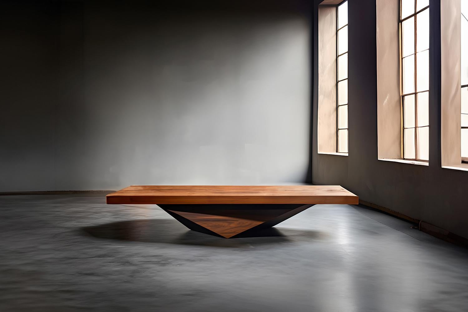 Mexican Solace 23: Sophisticated Solid Wood Coffee Table with Angular Lines For Sale
