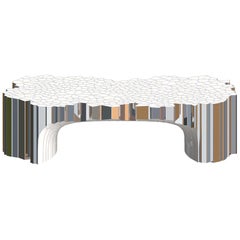 Rectangular Coffee Table 'MY Collection' by Michael Young Stainless Steel Enamel