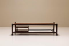 Rectangular Coffee Table Veneered In Rosewood, Italy 1960's