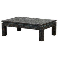 Rectangular Coffee Table with Copper Patchwork Finish by Maitland-Smith