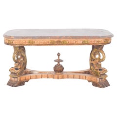 Rectangular Coffee Table with Marble Top