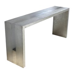 Rectangular Console White Bronze Clad Over MDF by Stephanie Odegard