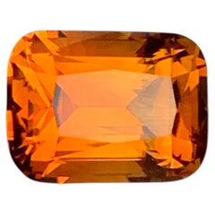 Rectangular Cushion Cut Vivid Orange Madeira Citrine for Bespoke Jewelry 9mm