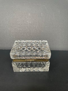 Rectangular cut glass casket box