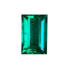 Rectangular Cut GRS Minor Oil "Old Mine" 2.8 Carat Colombian Emerald